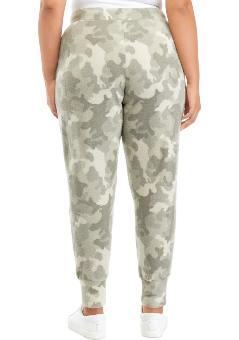 Plus Size Drawstring Hacci Joggers