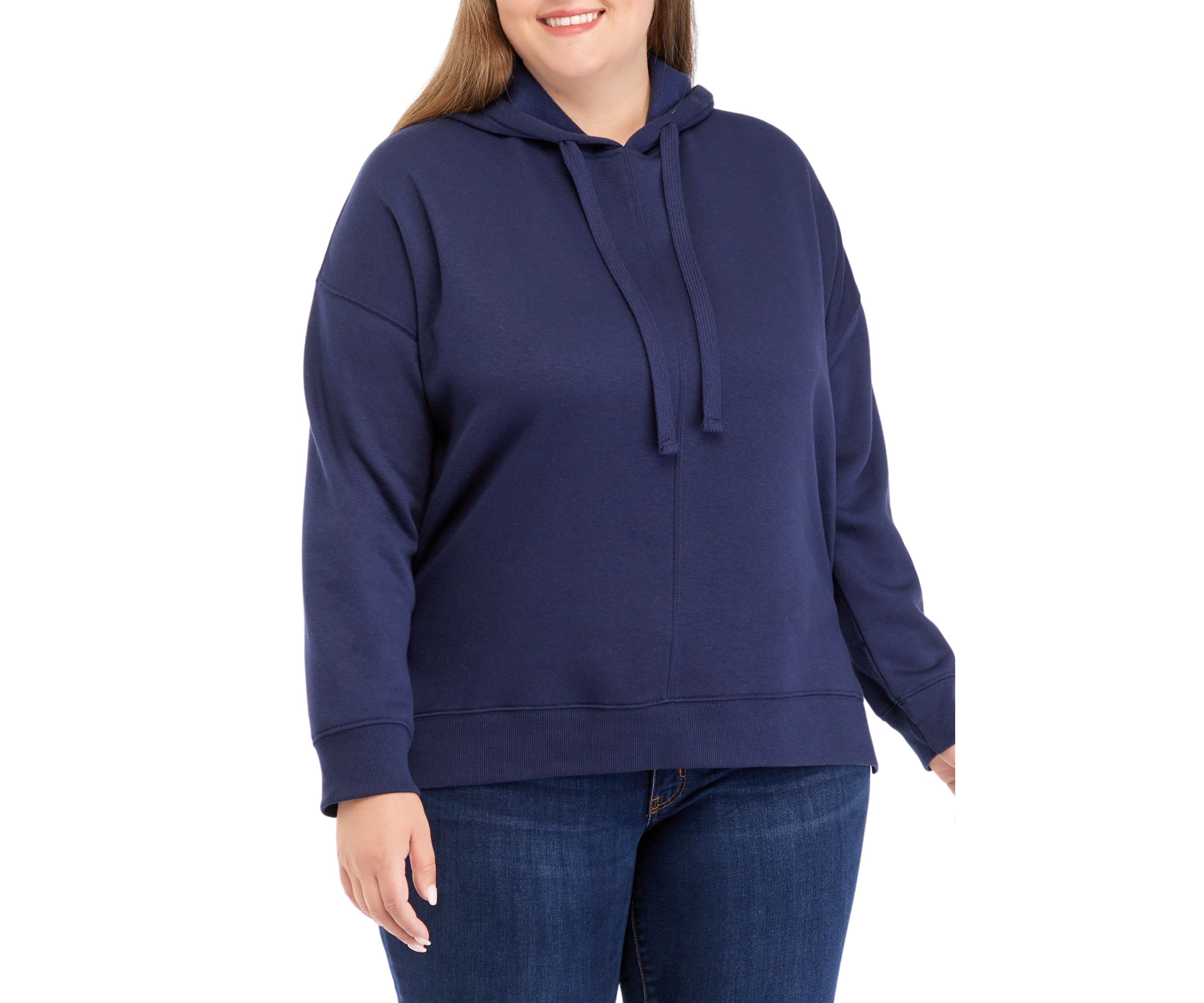 Plus Size Long Sleeve Fleece Hoodie