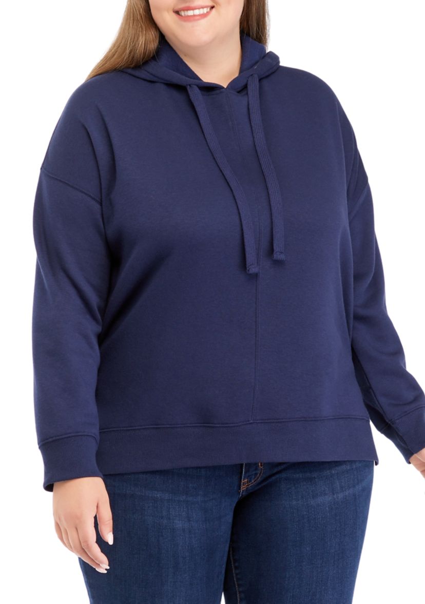 Plus Size Long Sleeve Fleece Hoodie