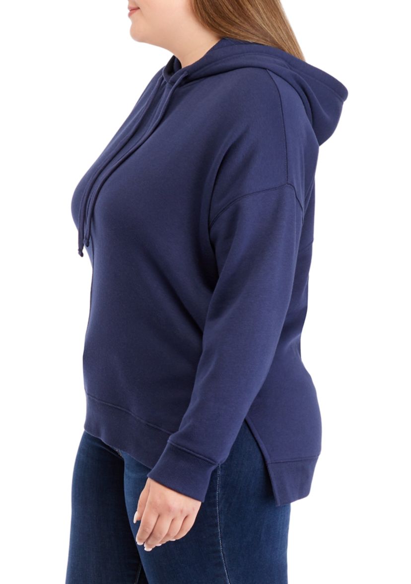 Plus Size Long Sleeve Fleece Hoodie