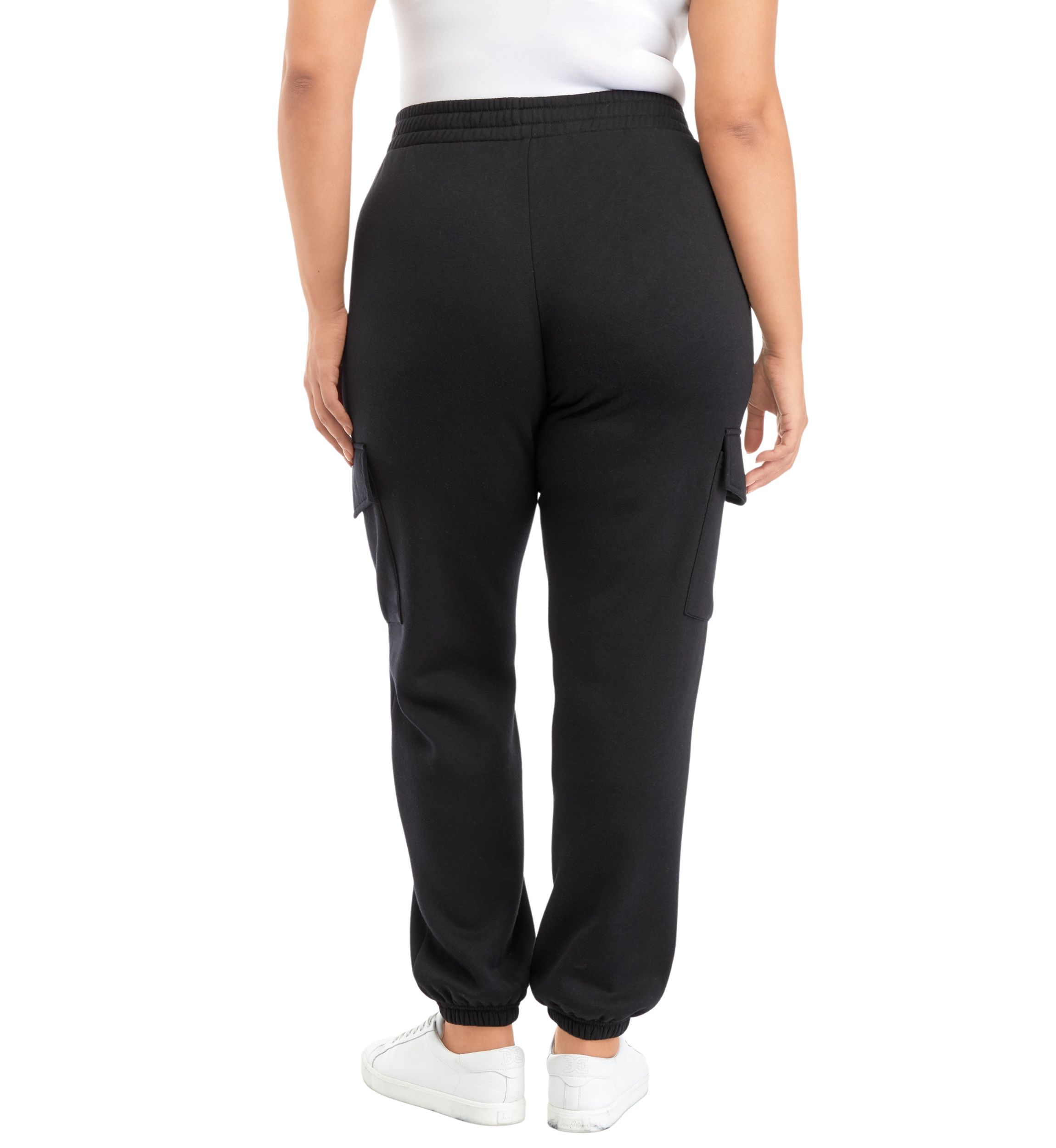 Plus Size Cargo Fleece Jogger Pants
