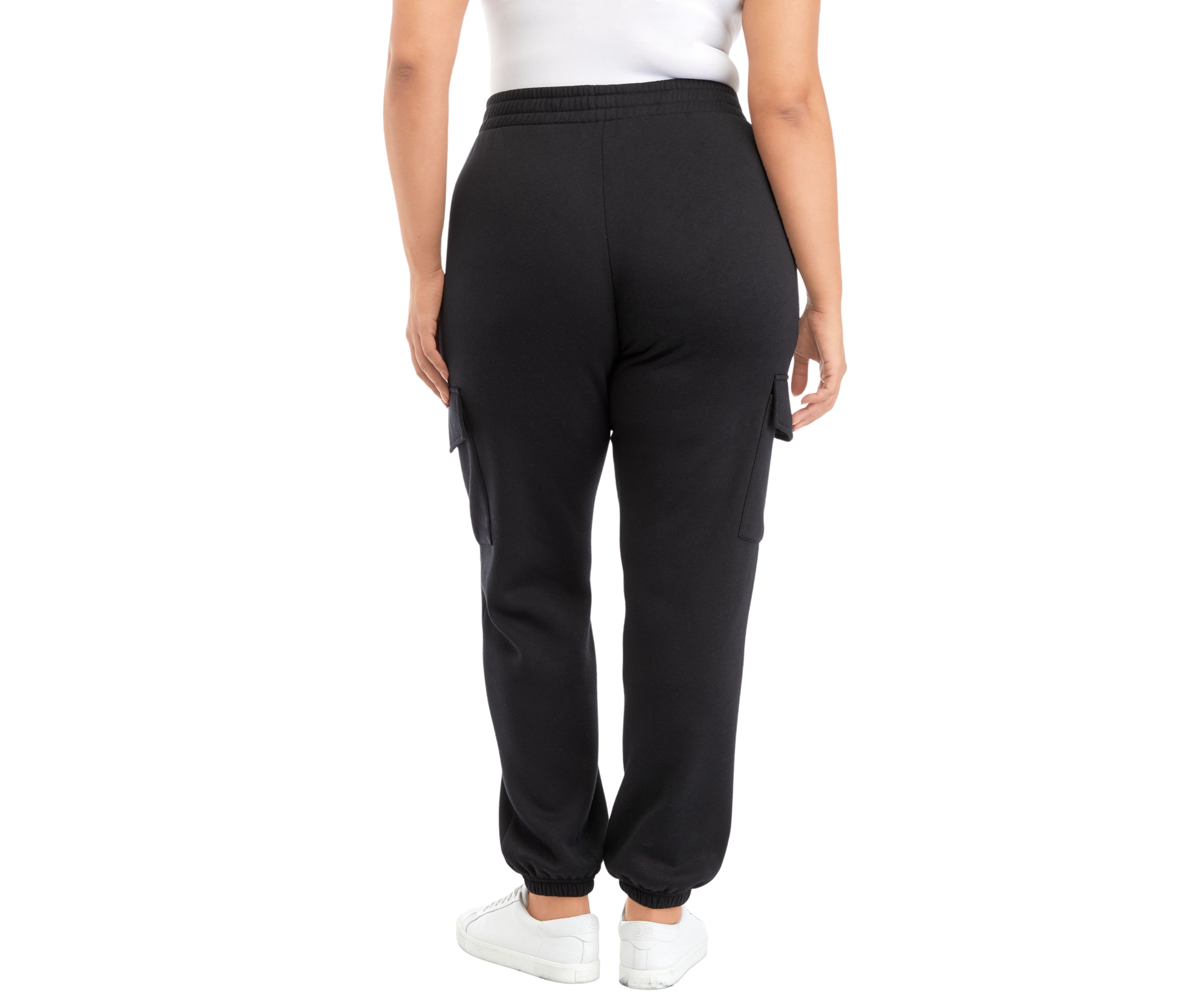 Plus Size Cargo Fleece Jogger Pants