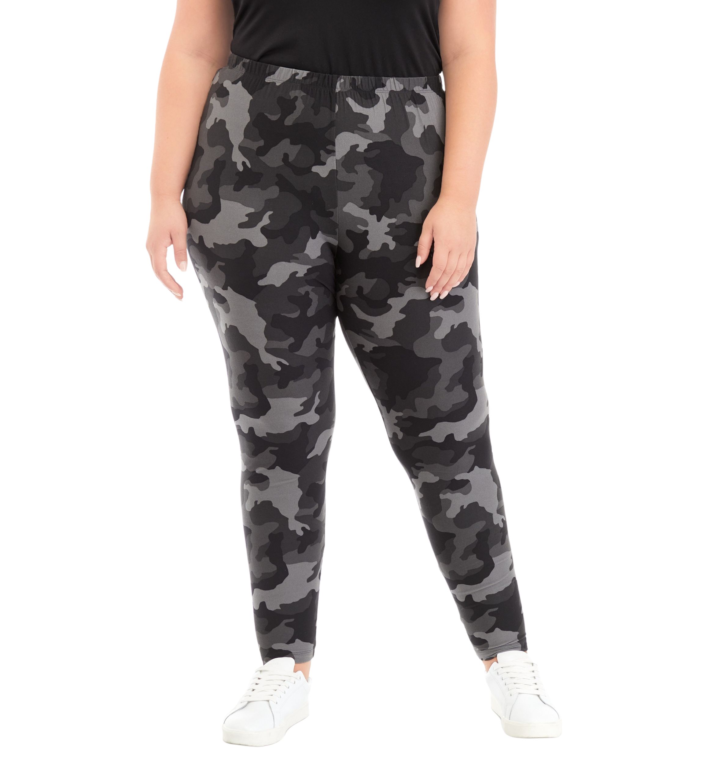 Plus Size High Rise Pocket Pull On Leggings