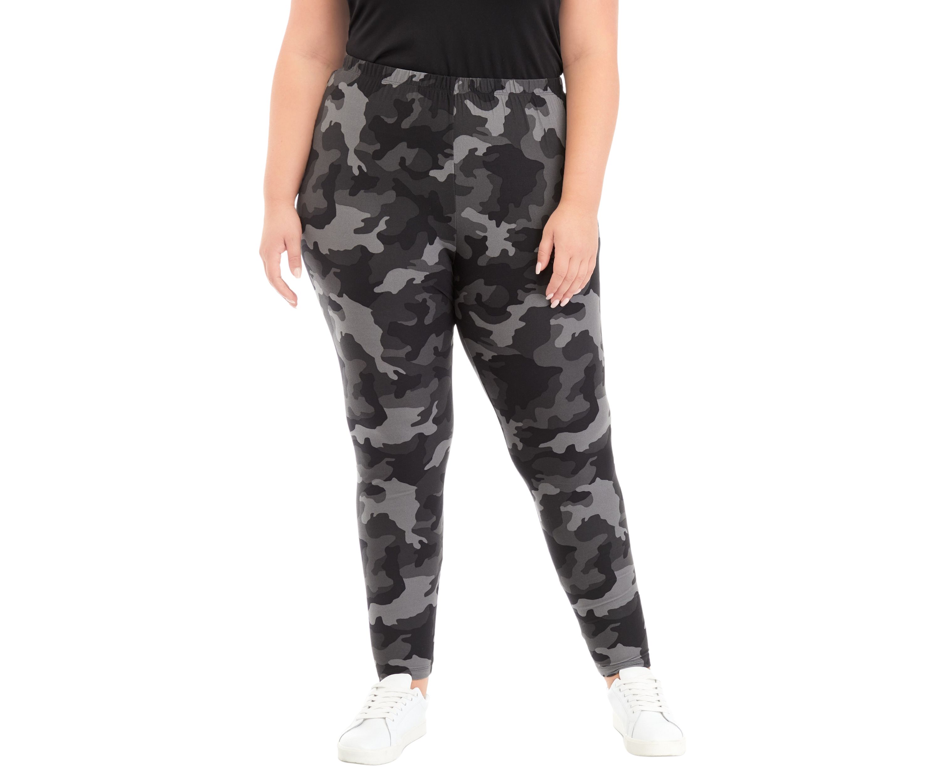 Plus Size High Rise Pocket Pull On Leggings