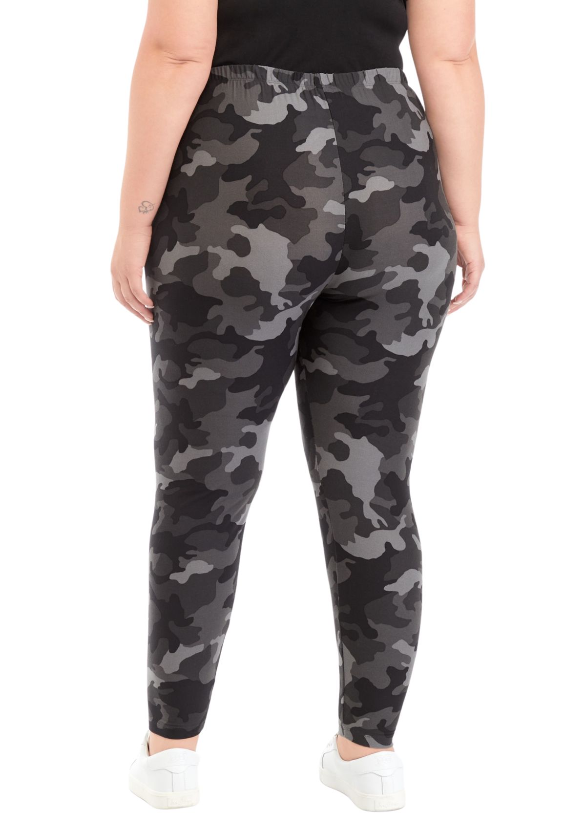 Plus Size High Rise Pocket Pull On Leggings