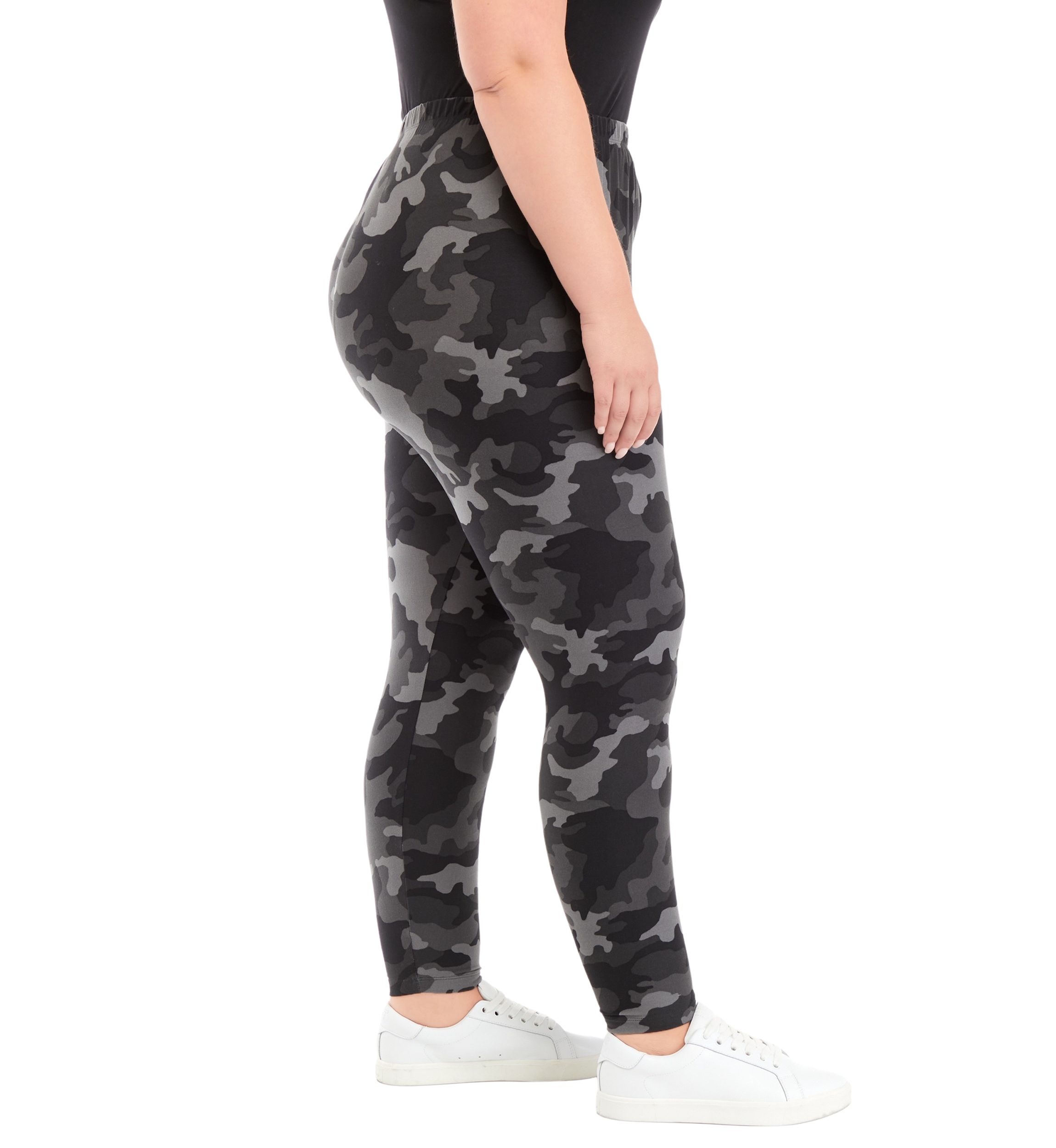 Plus Size High Rise Pocket Pull On Leggings