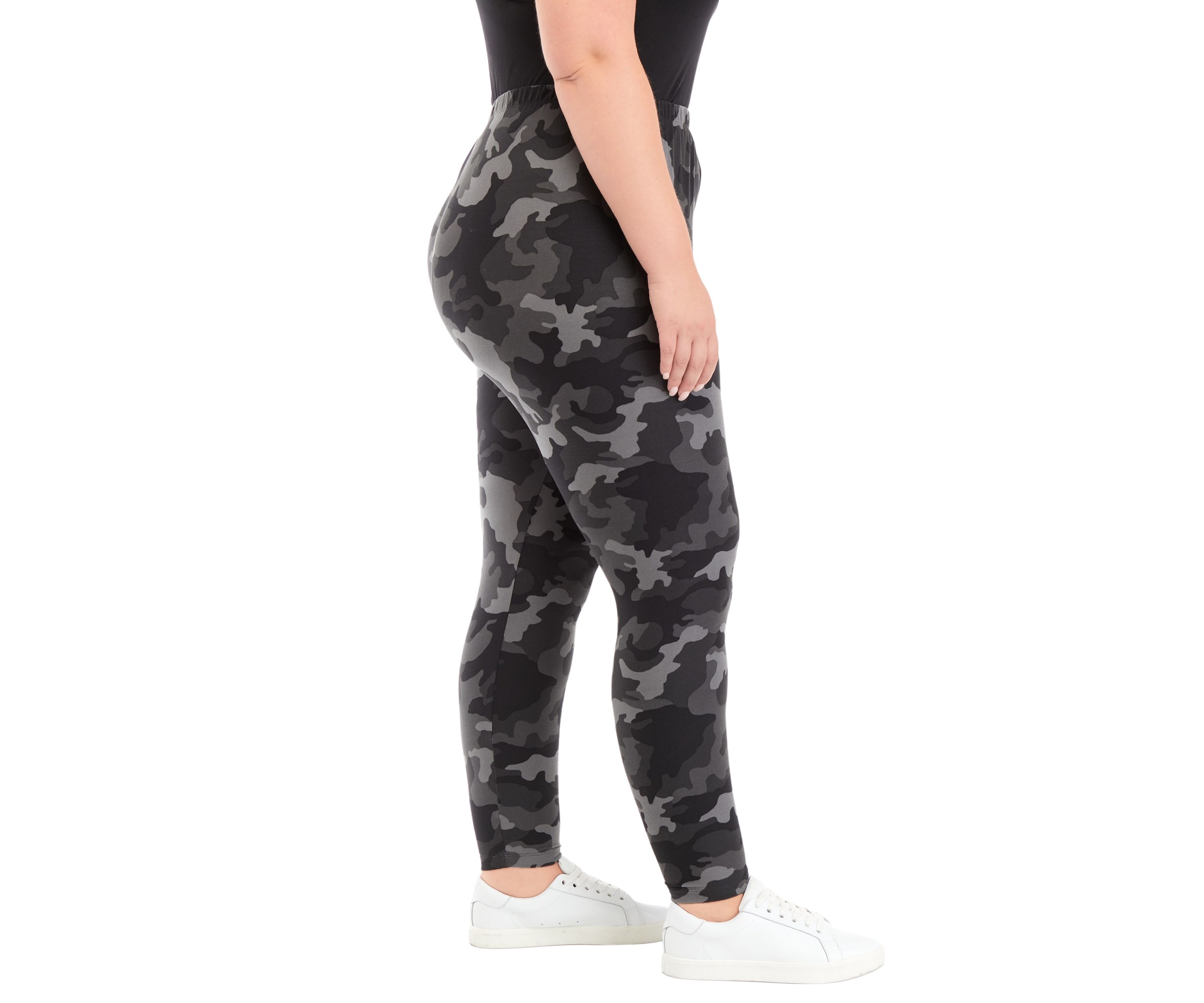Plus Size High Rise Pocket Pull On Leggings