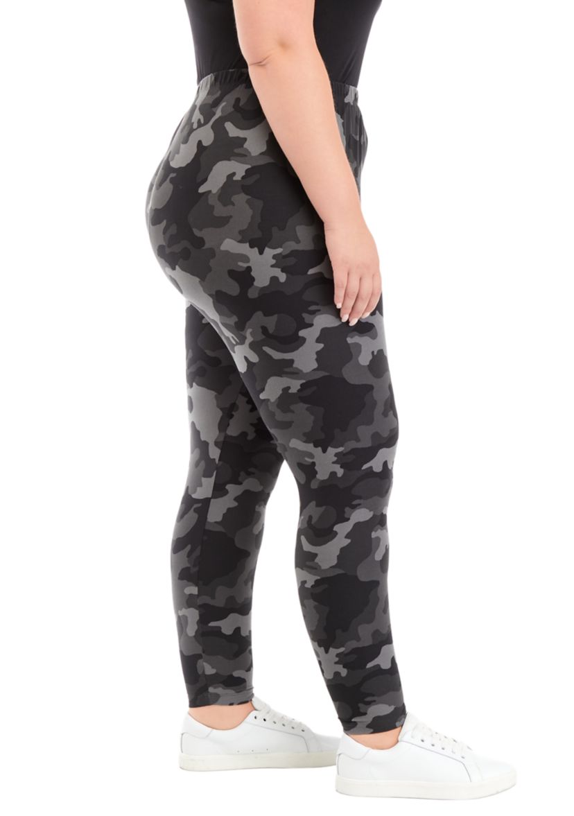 Plus Size High Rise Pocket Pull On Leggings