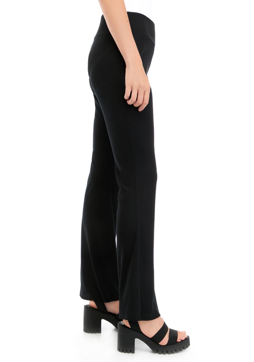 Juniors Pull On Ribbed Flare Pants