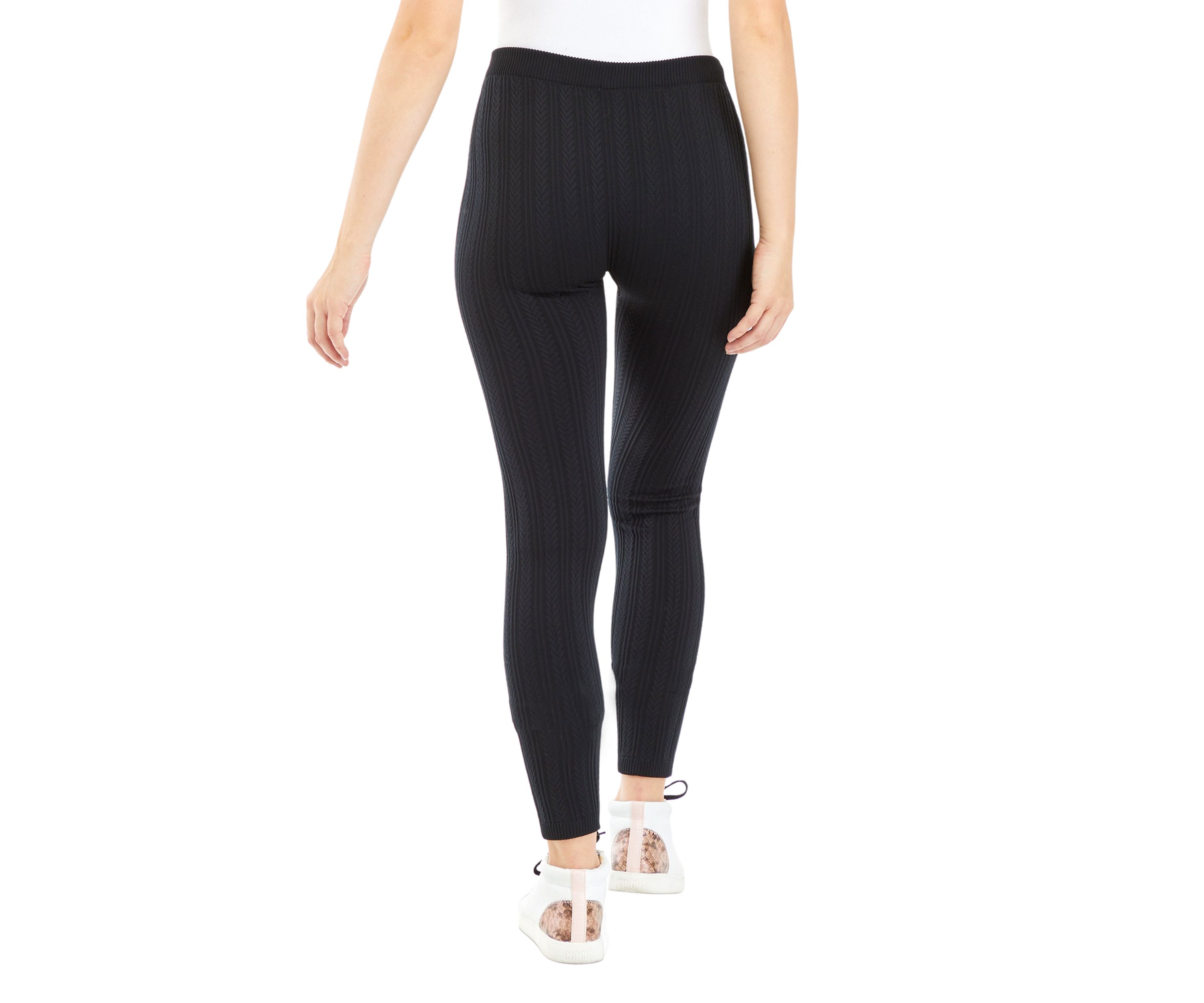 Juniors Cable Knit Fleece Leggings