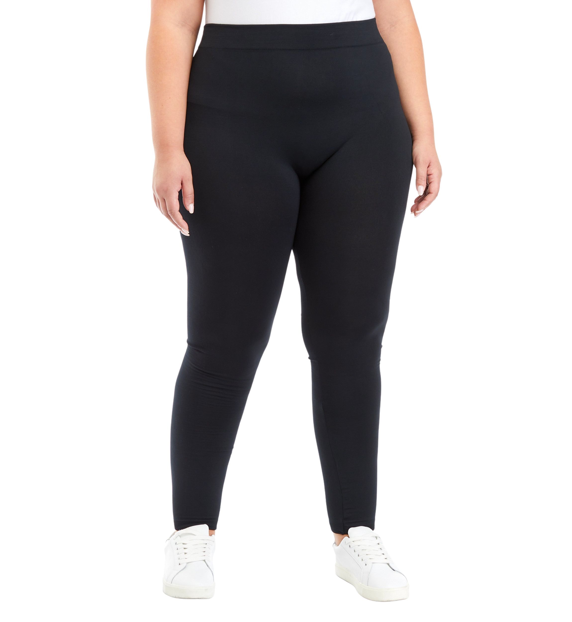 Plus Size Solid Fleece Leggings