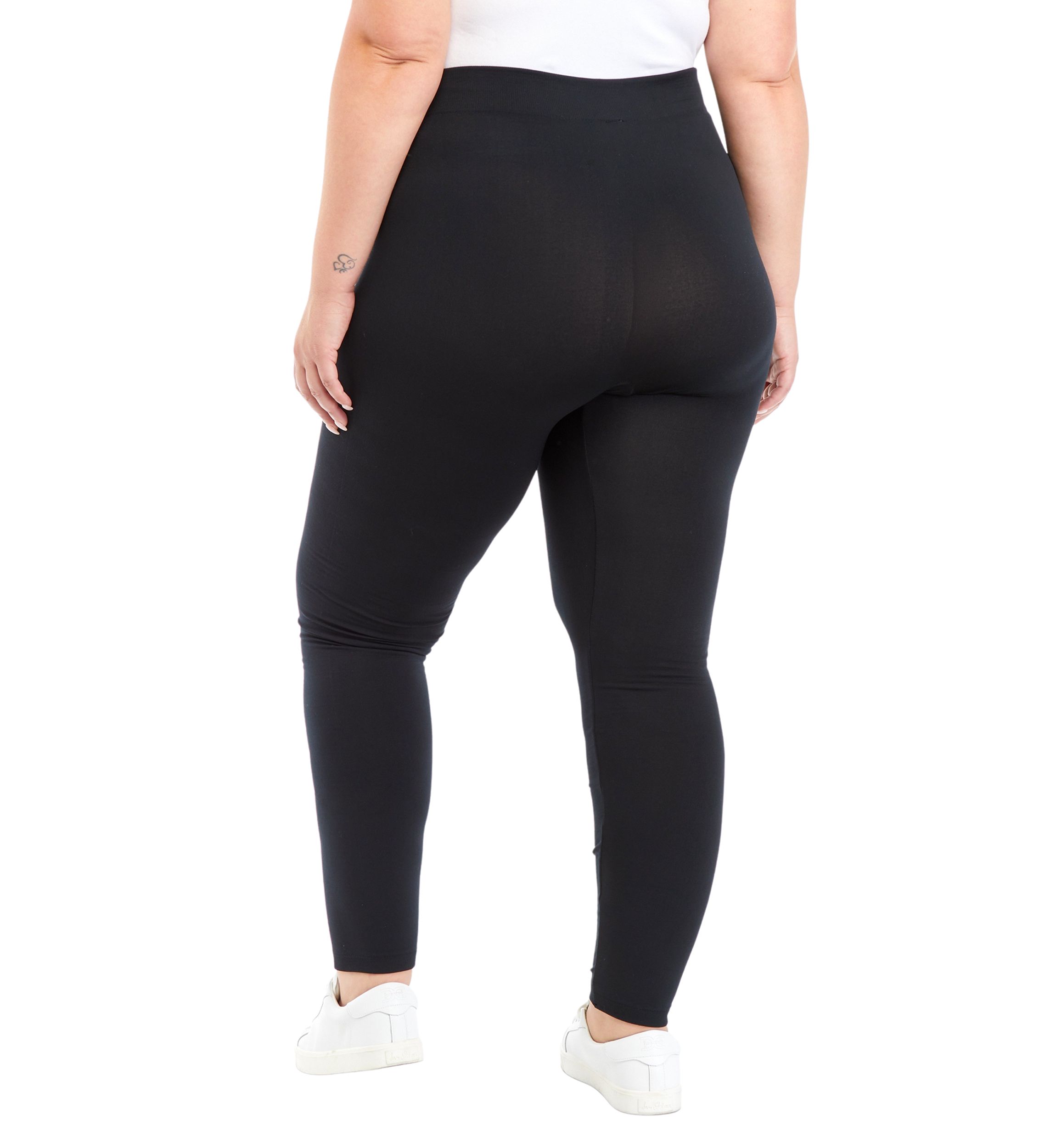 Plus Size Solid Fleece Leggings