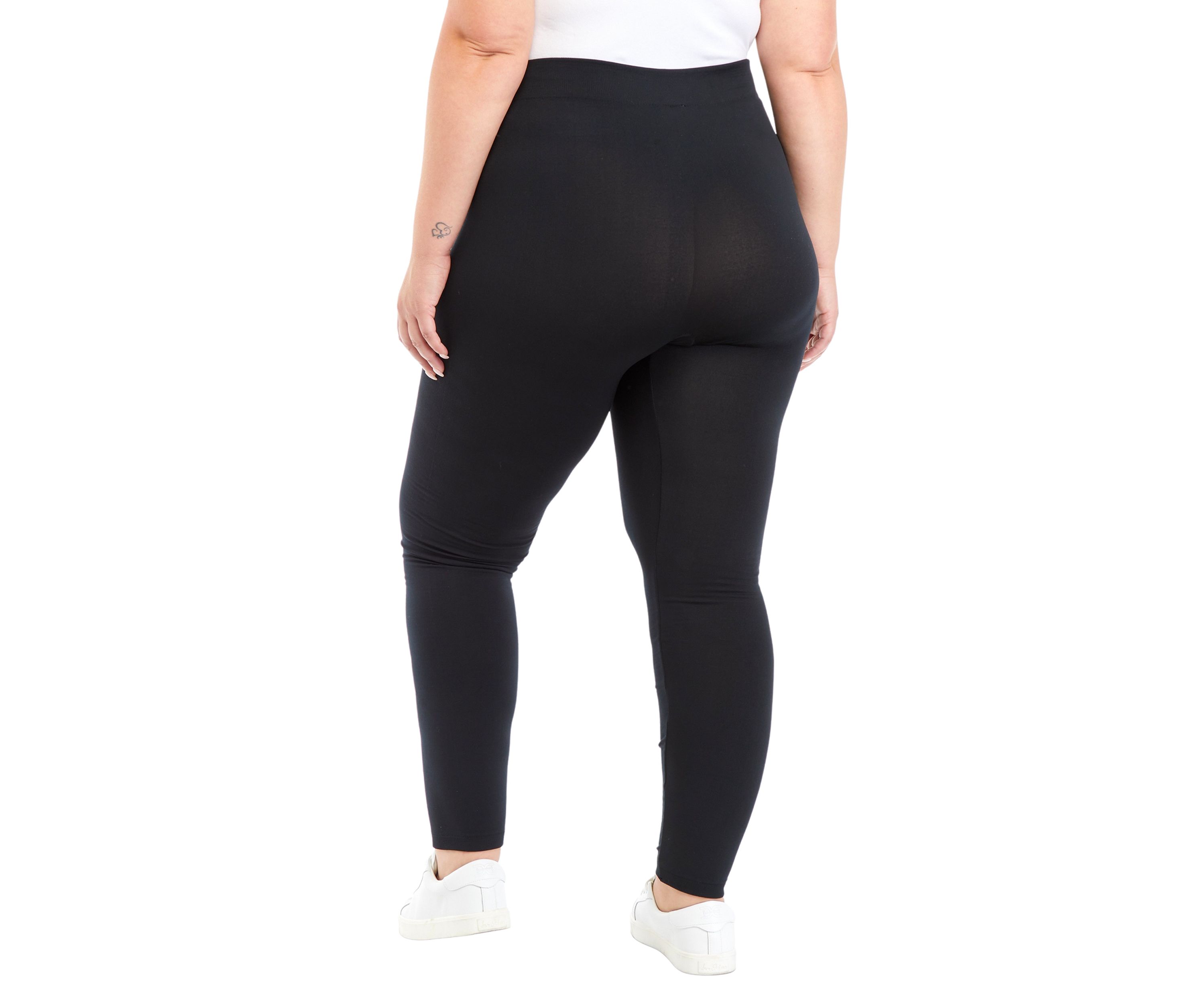 Plus Size Solid Fleece Leggings