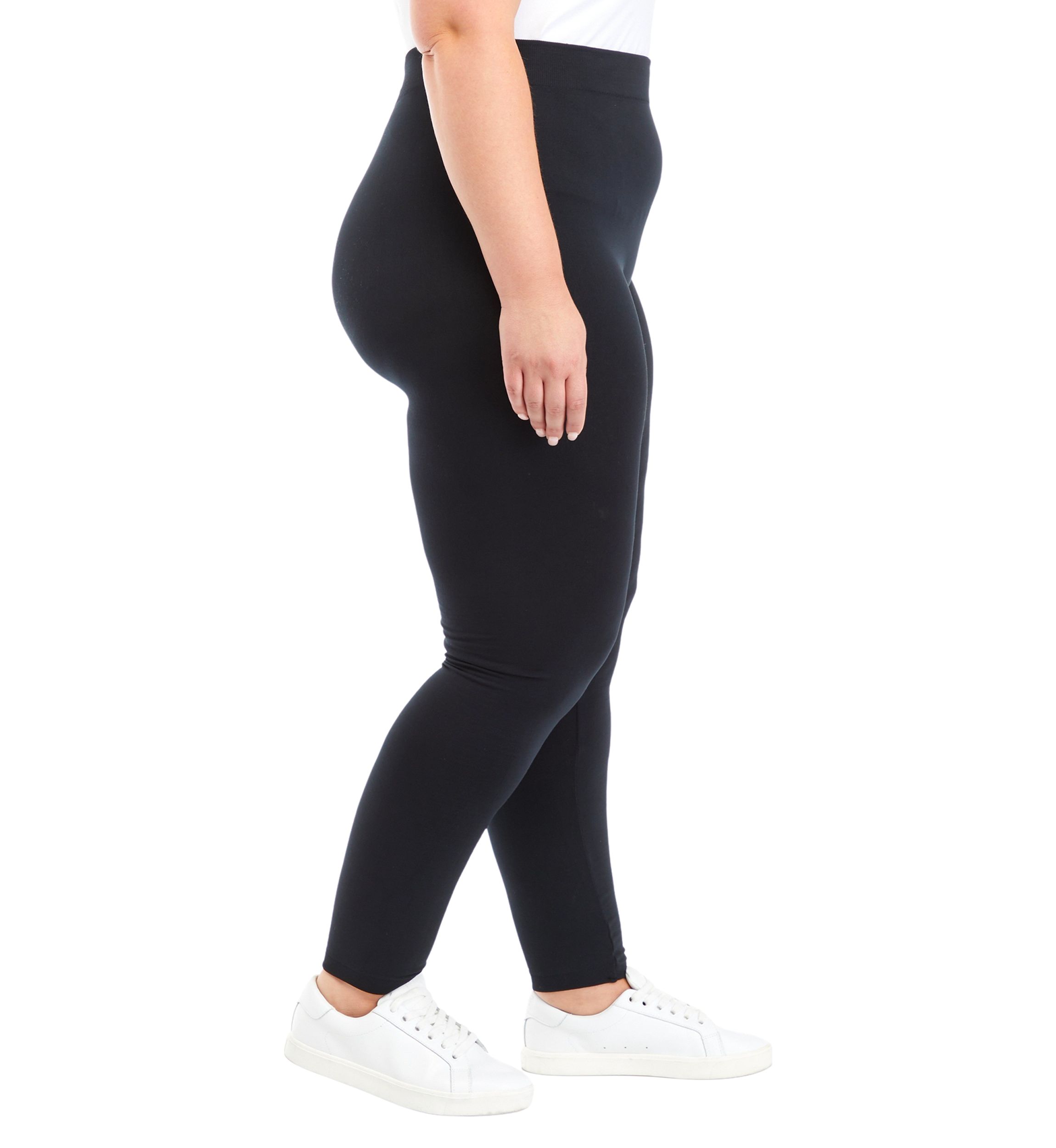 Plus Size Solid Fleece Leggings