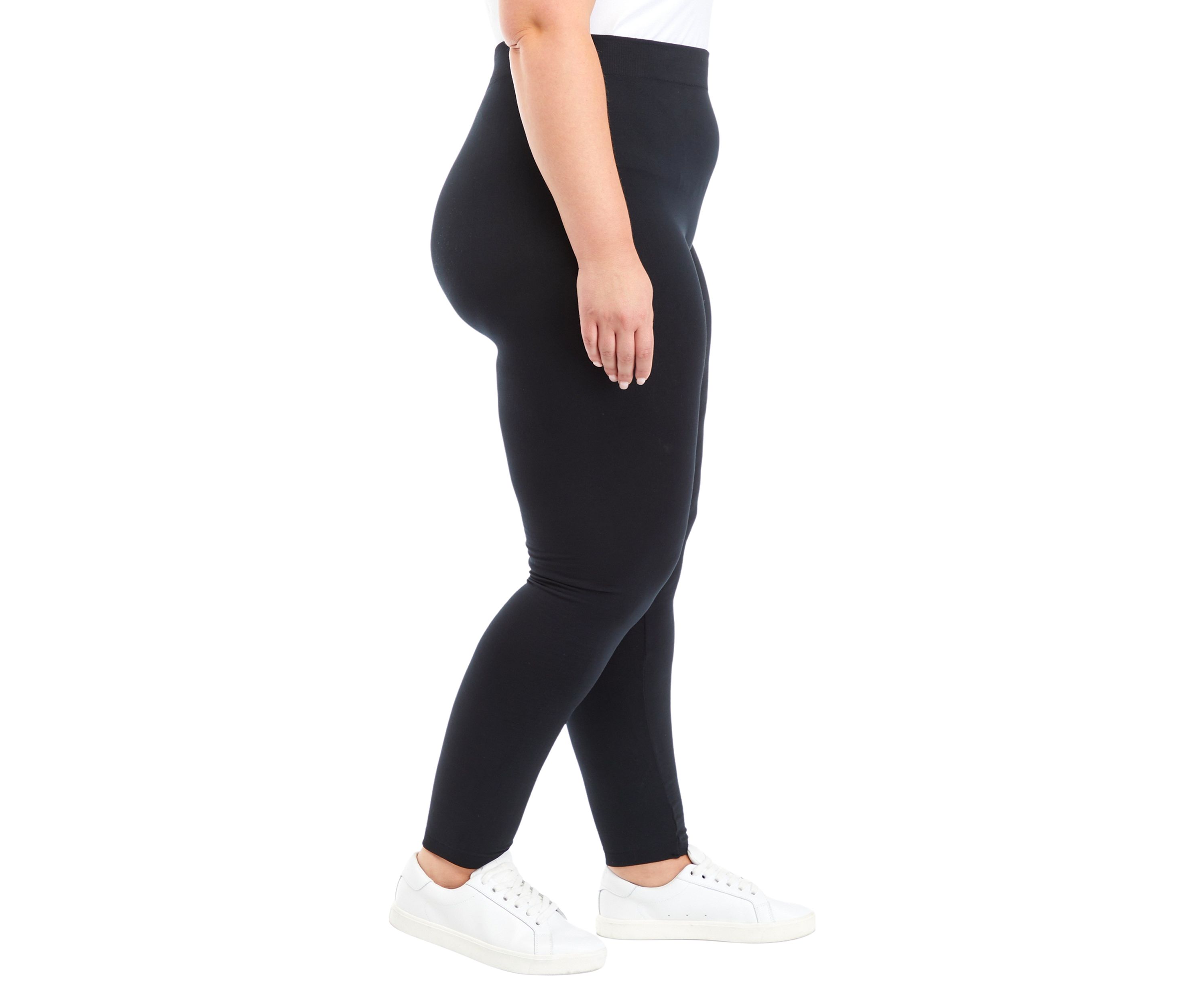 Plus Size Solid Fleece Leggings