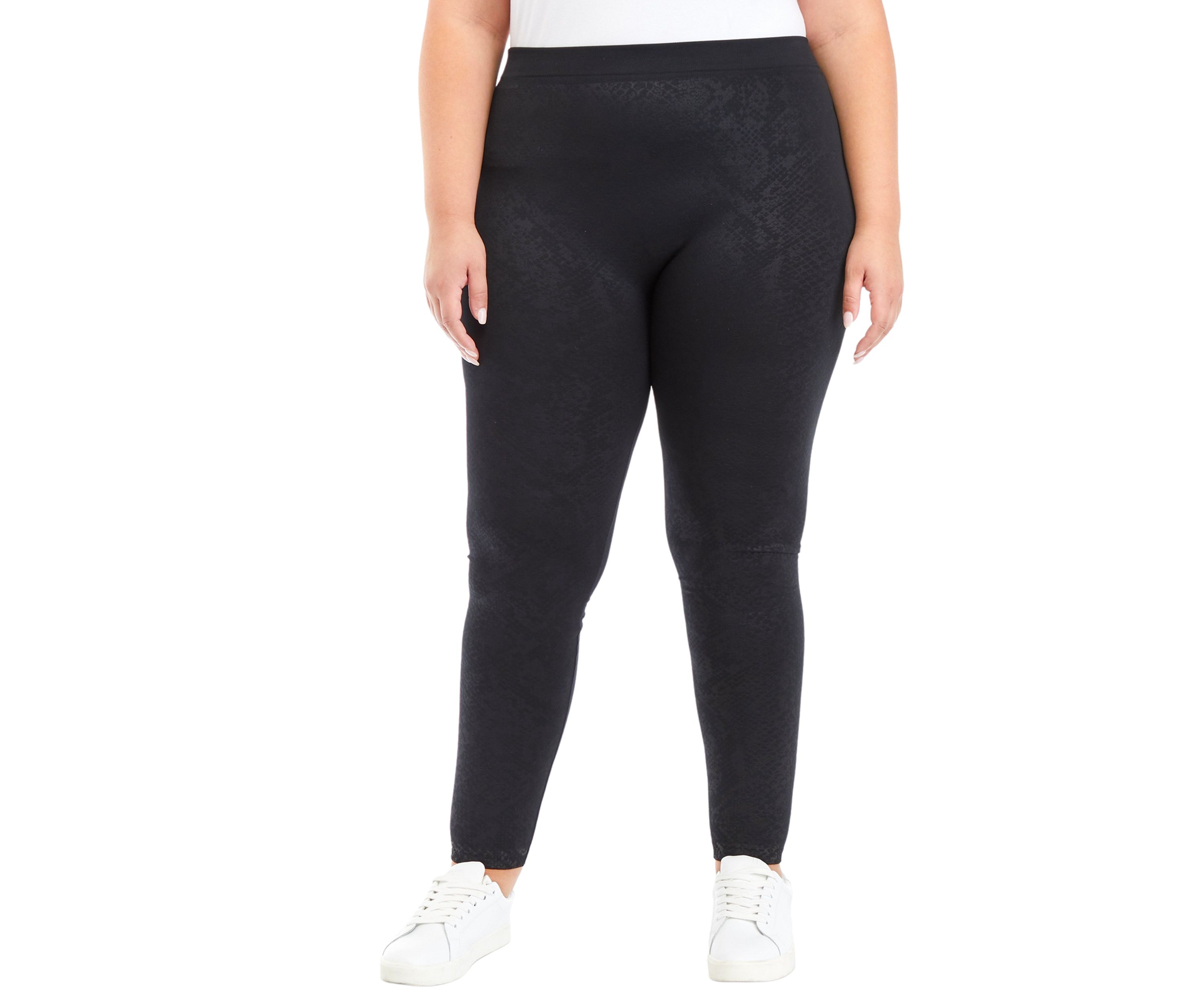 Plus Size Jacquard Fleece Leggings