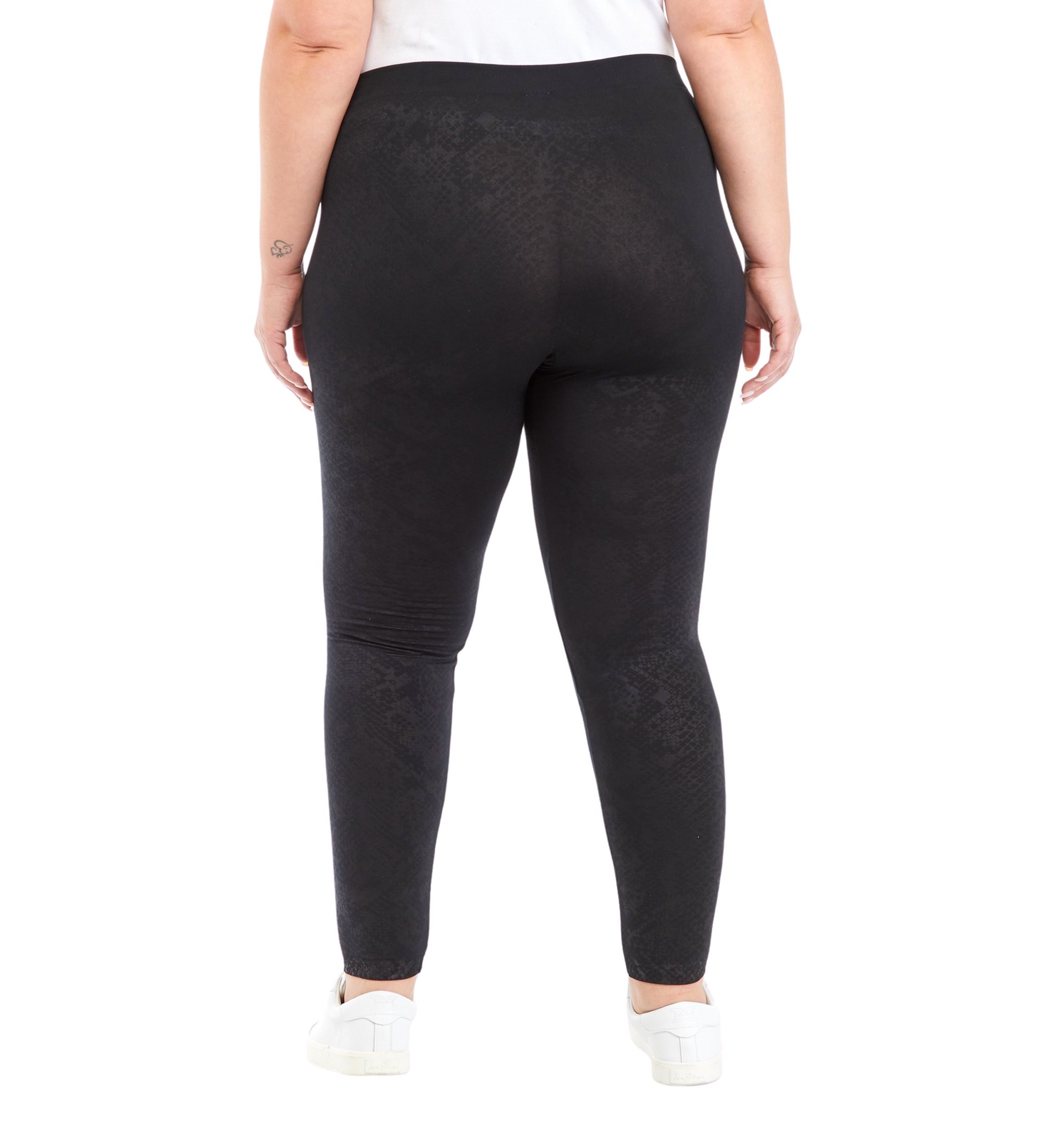 Plus Size Jacquard Fleece Leggings