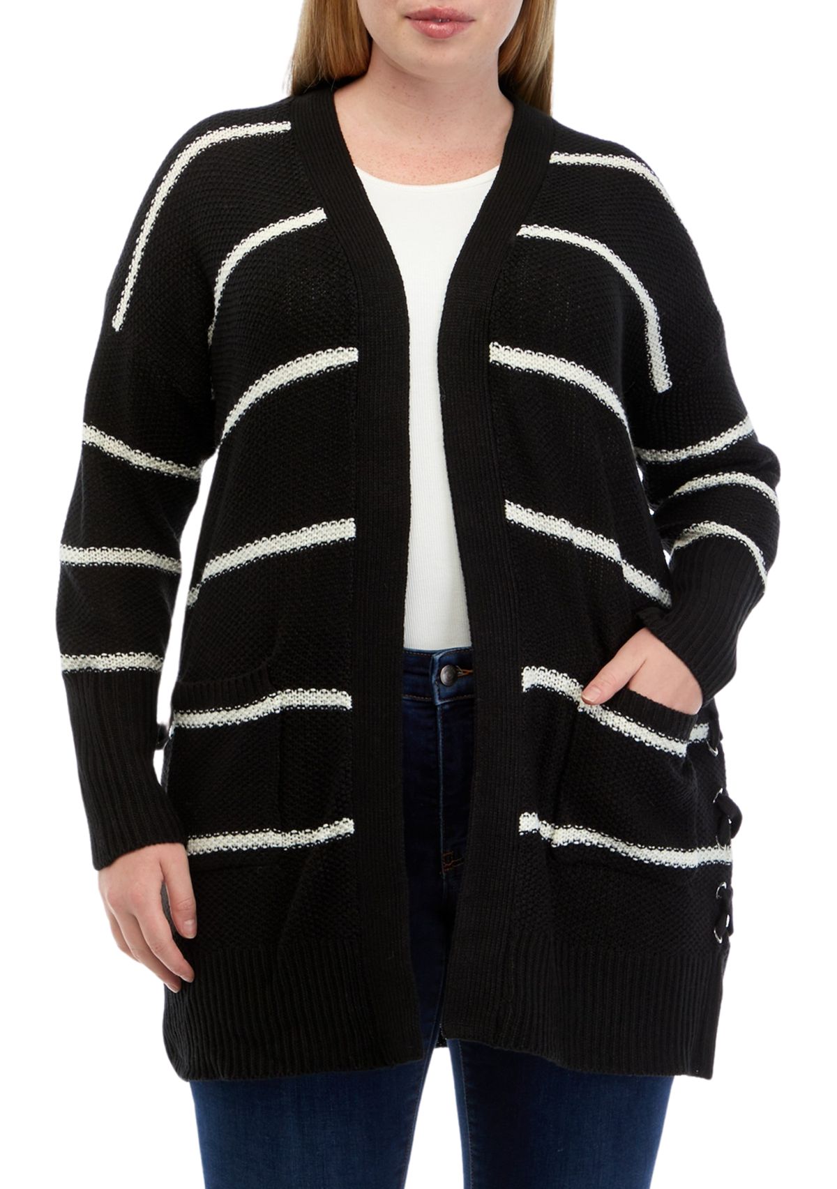 Plus Size Long Sleeve Duster Cardigan