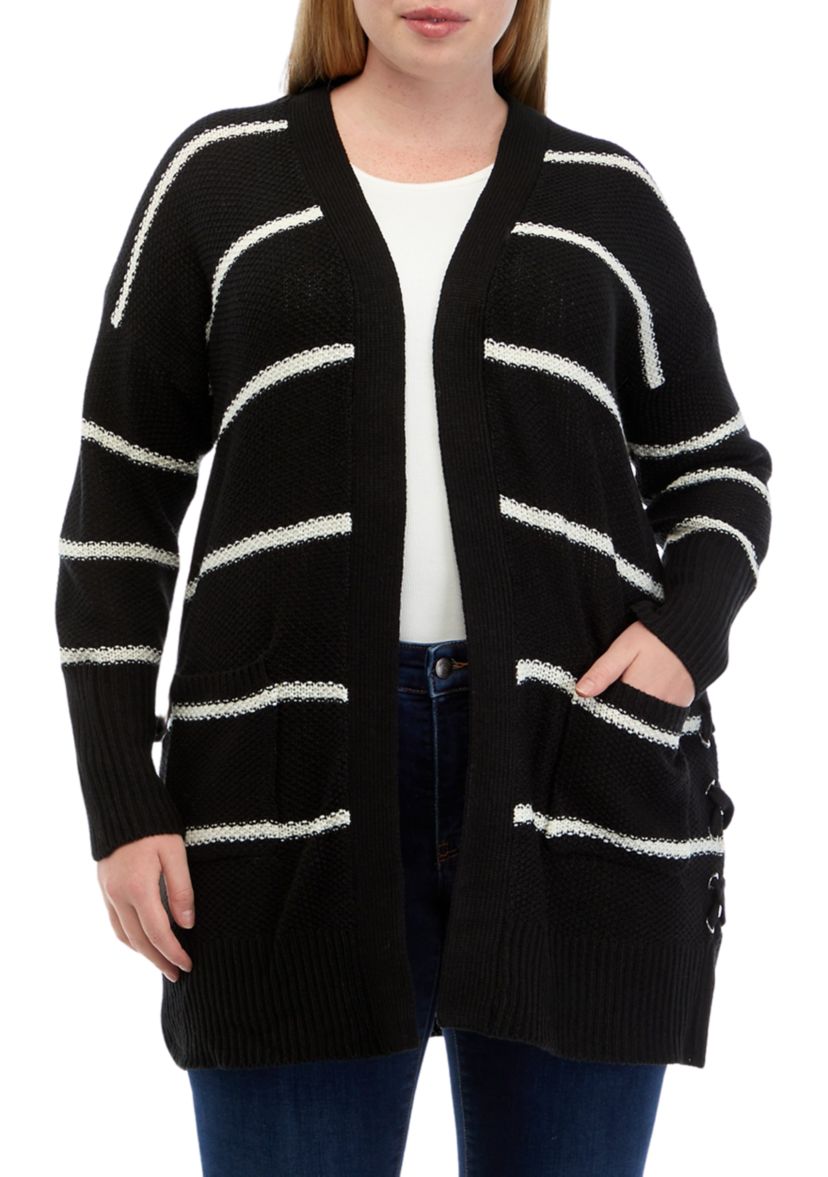 Plus Size Long Sleeve Duster Cardigan