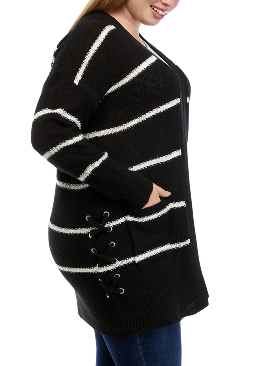 Plus Size Long Sleeve Duster Cardigan