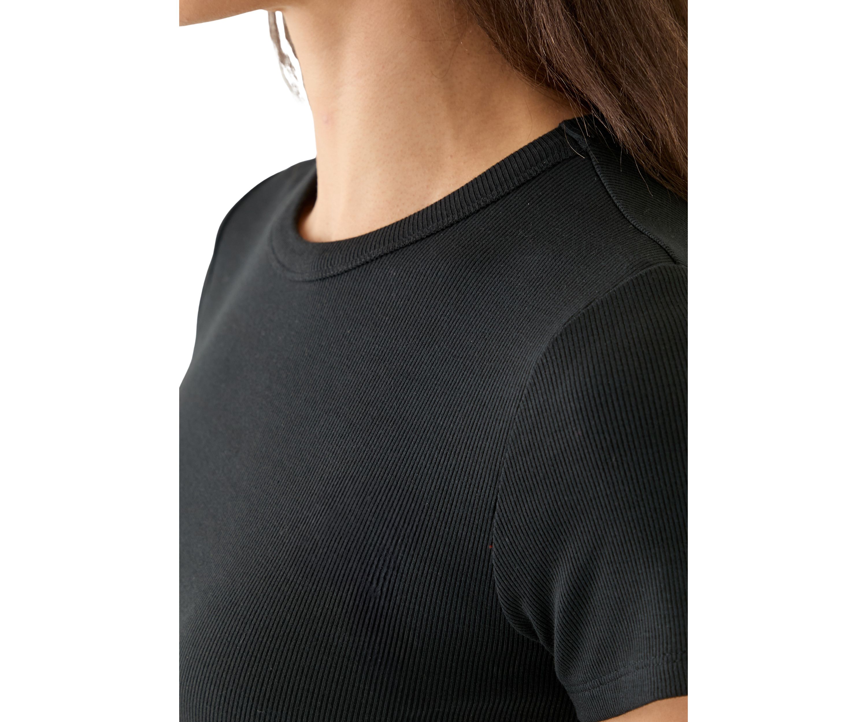 Womens Short Sleeve Crew Rib T-Shirt 