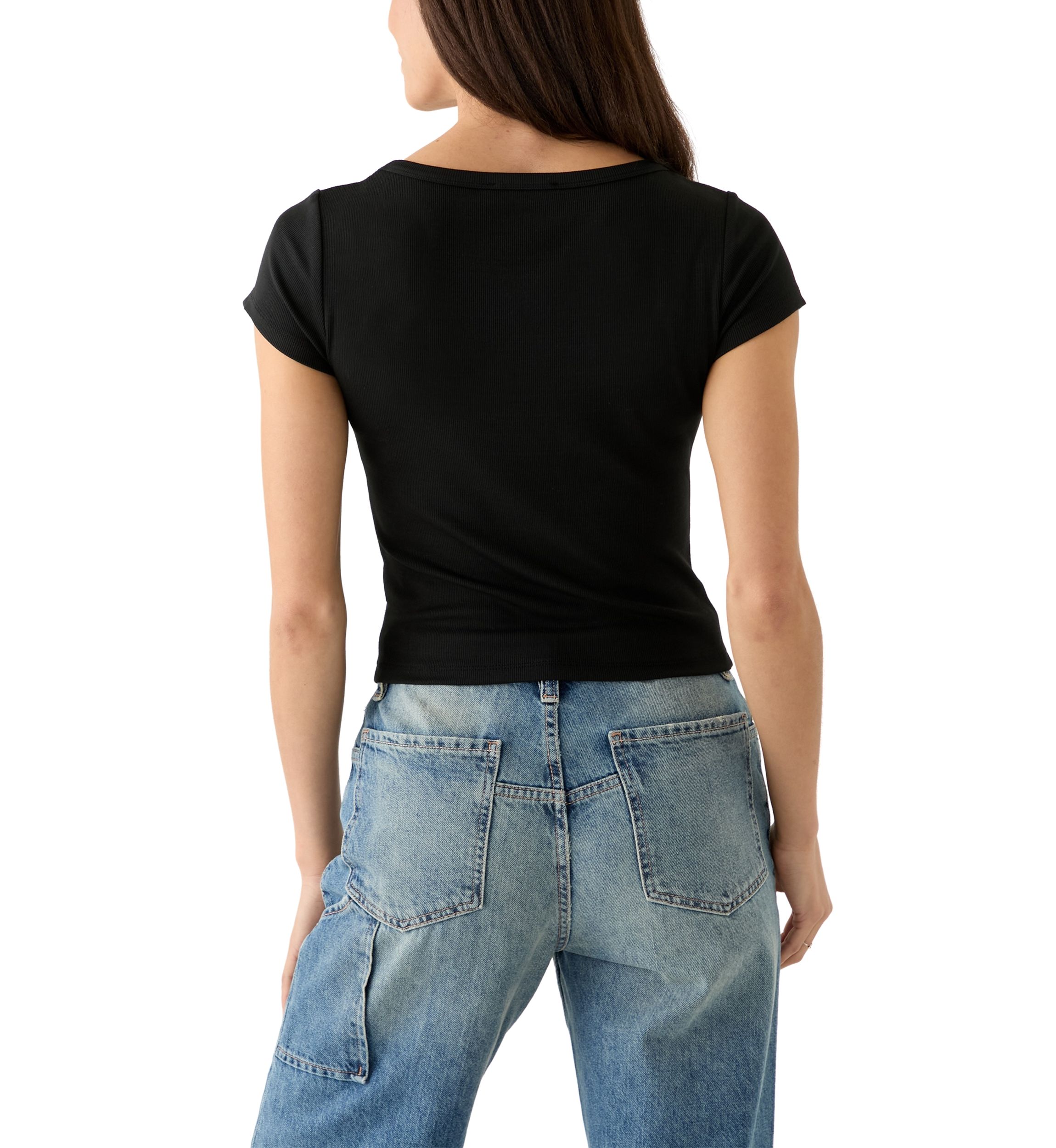 Womens Short Sleeve Scoop Neck T-Shirt 