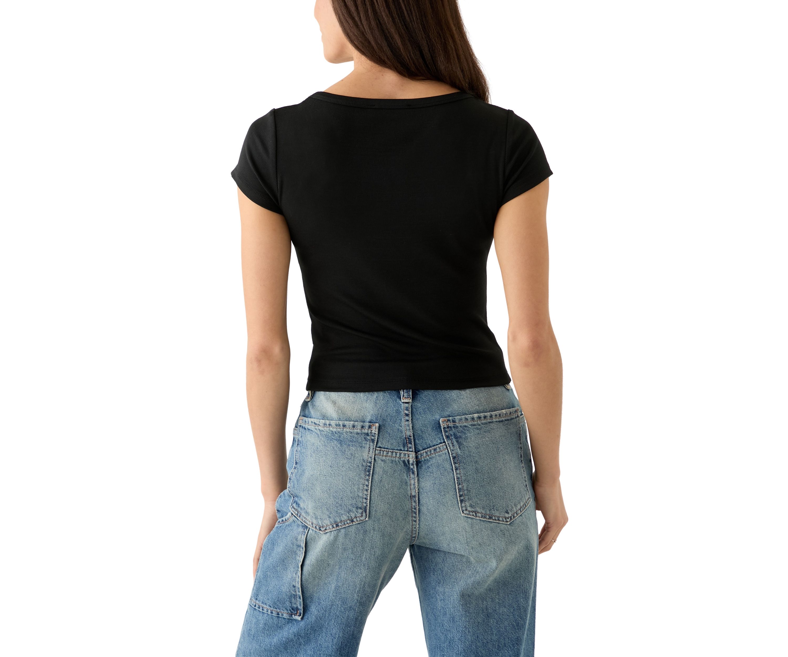 Womens Short Sleeve Scoop Neck T-Shirt 