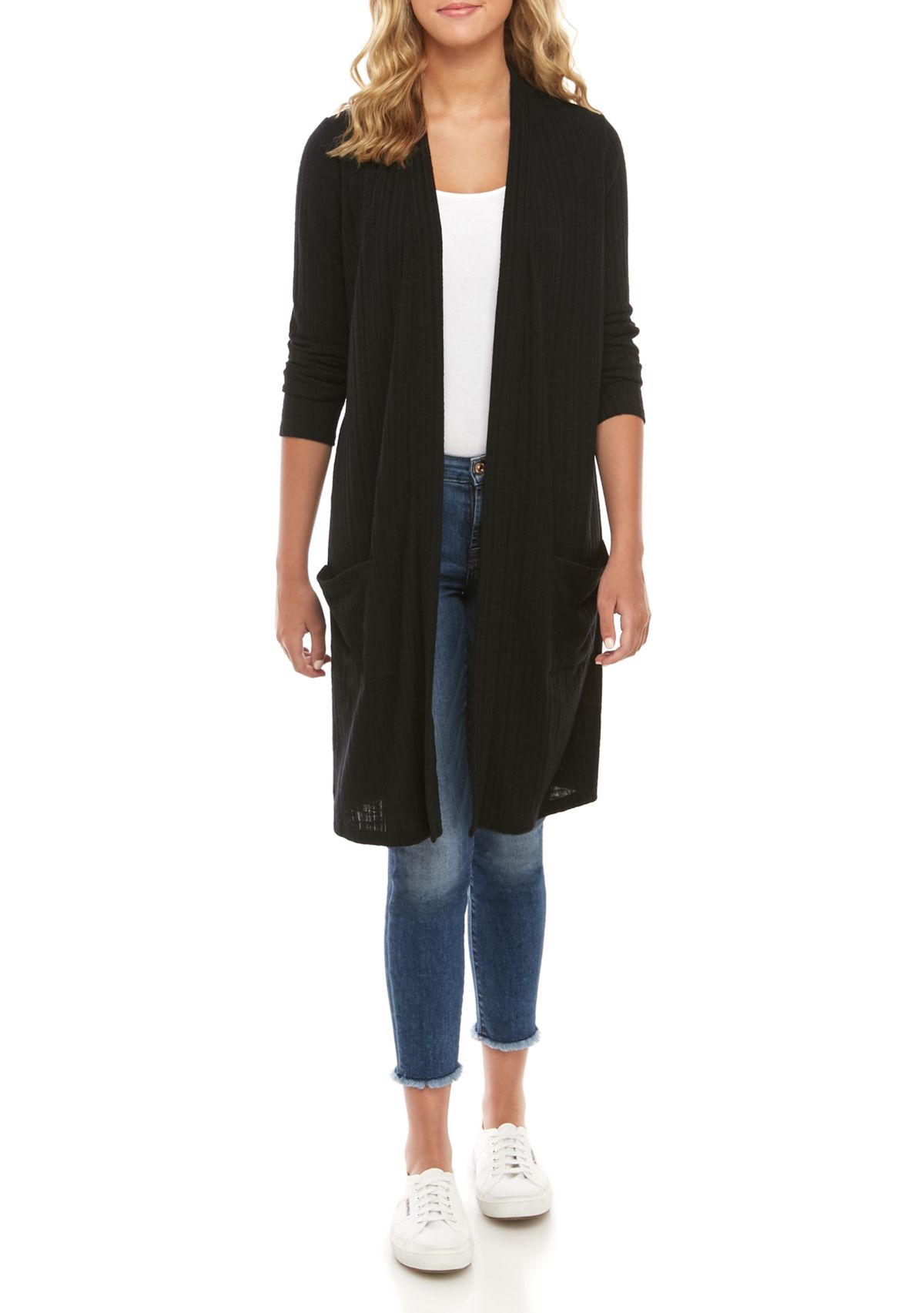 Long Sleeve Ribbed Duster