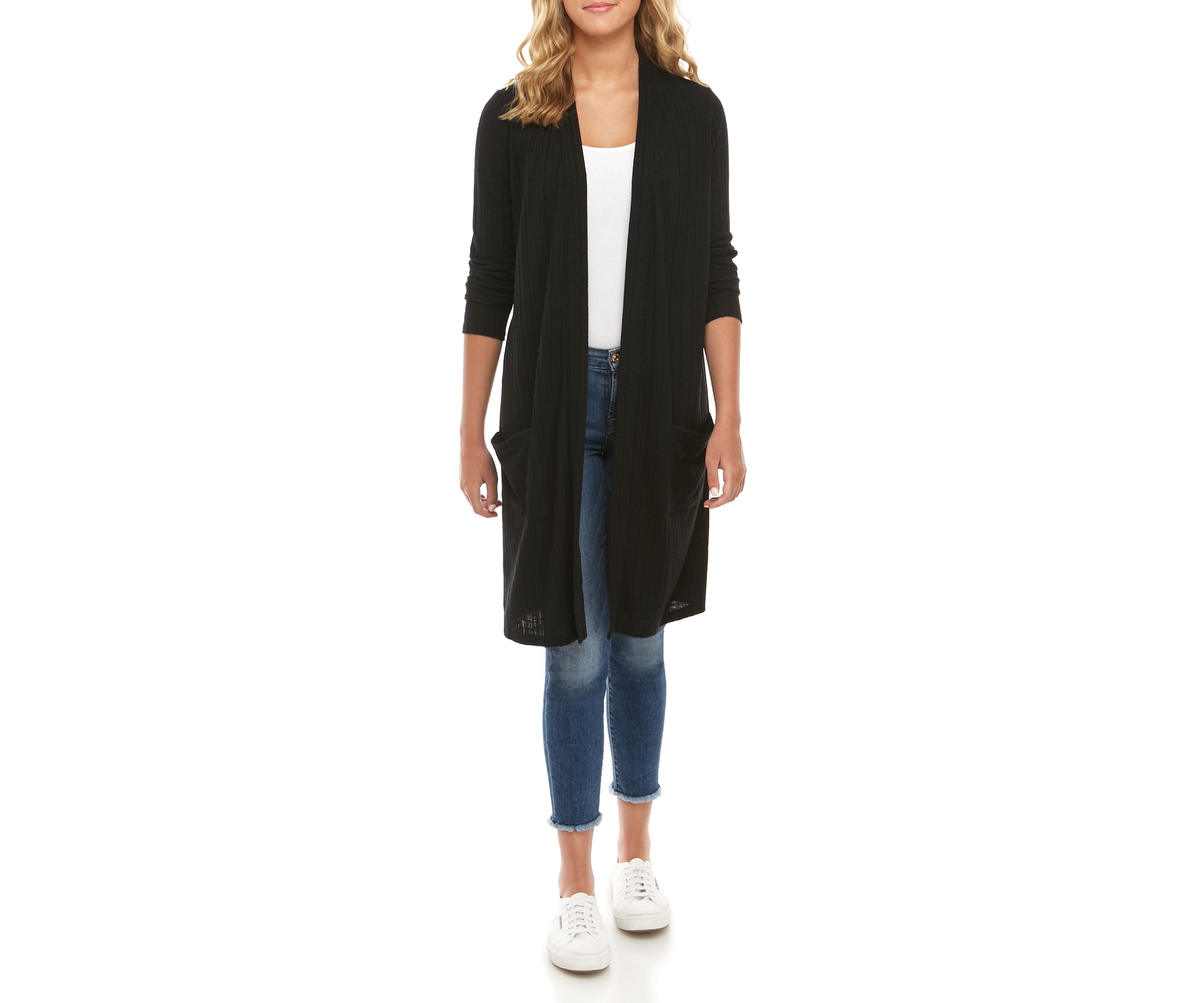 Long Sleeve Ribbed Duster
