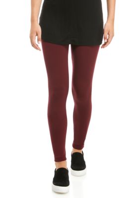 Leggings Depot-LDR128-PINK Basic Solid Leggings, One Size