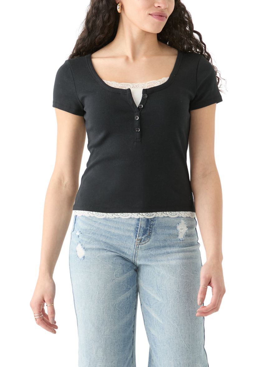 Womens Short Sleeve 1x1 Ribbed T-Shirt 