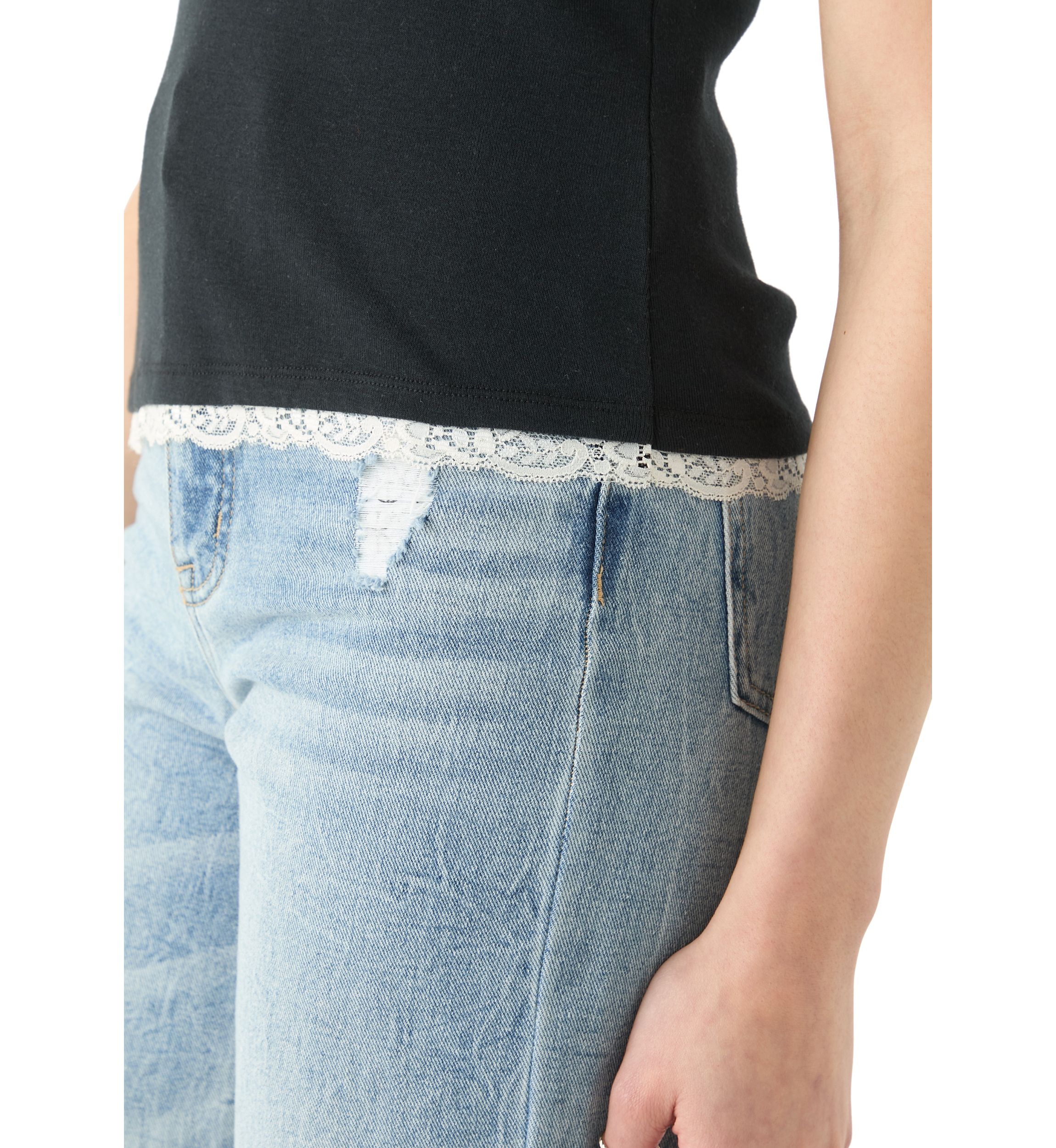 Womens Short Sleeve 1x1 Ribbed T-Shirt 