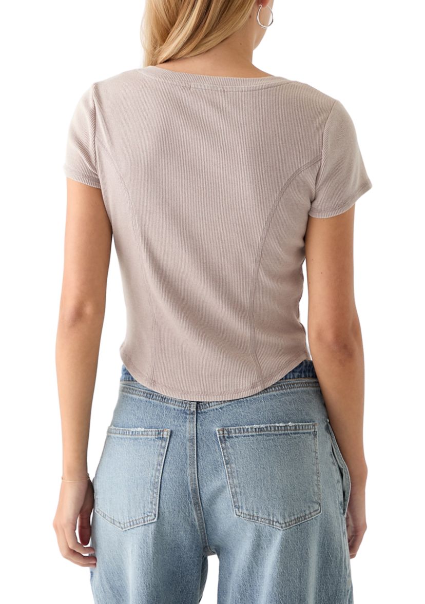 Womens V-Neck Short Sleeve Top