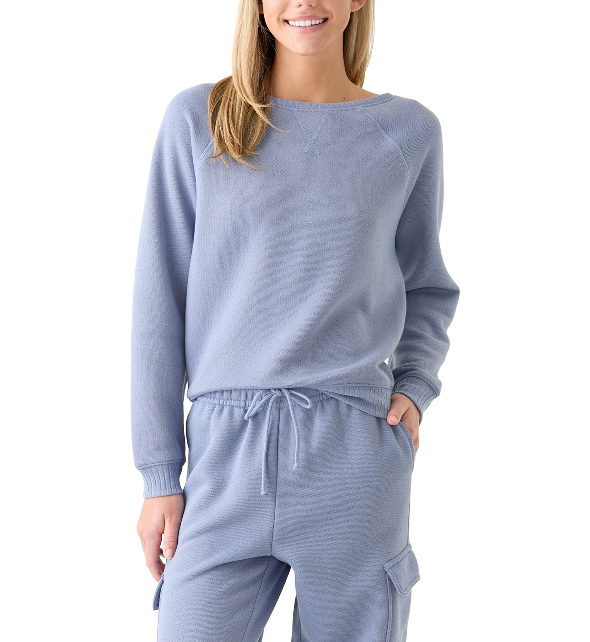 Womens Super Chill French Terry Crew Neck Sweatshirt