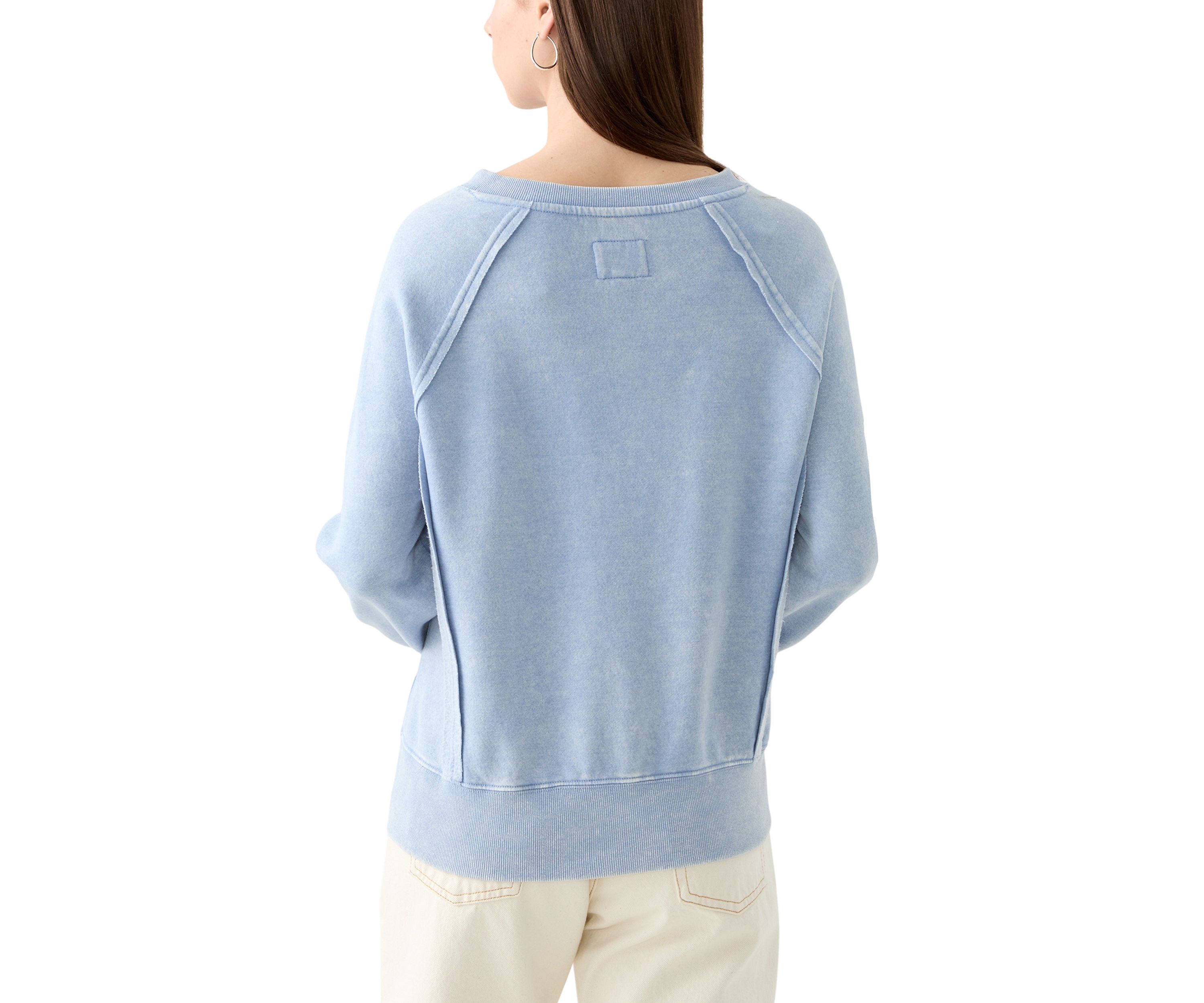 Womens Comfy Fleece Mineral Wash Sweater
