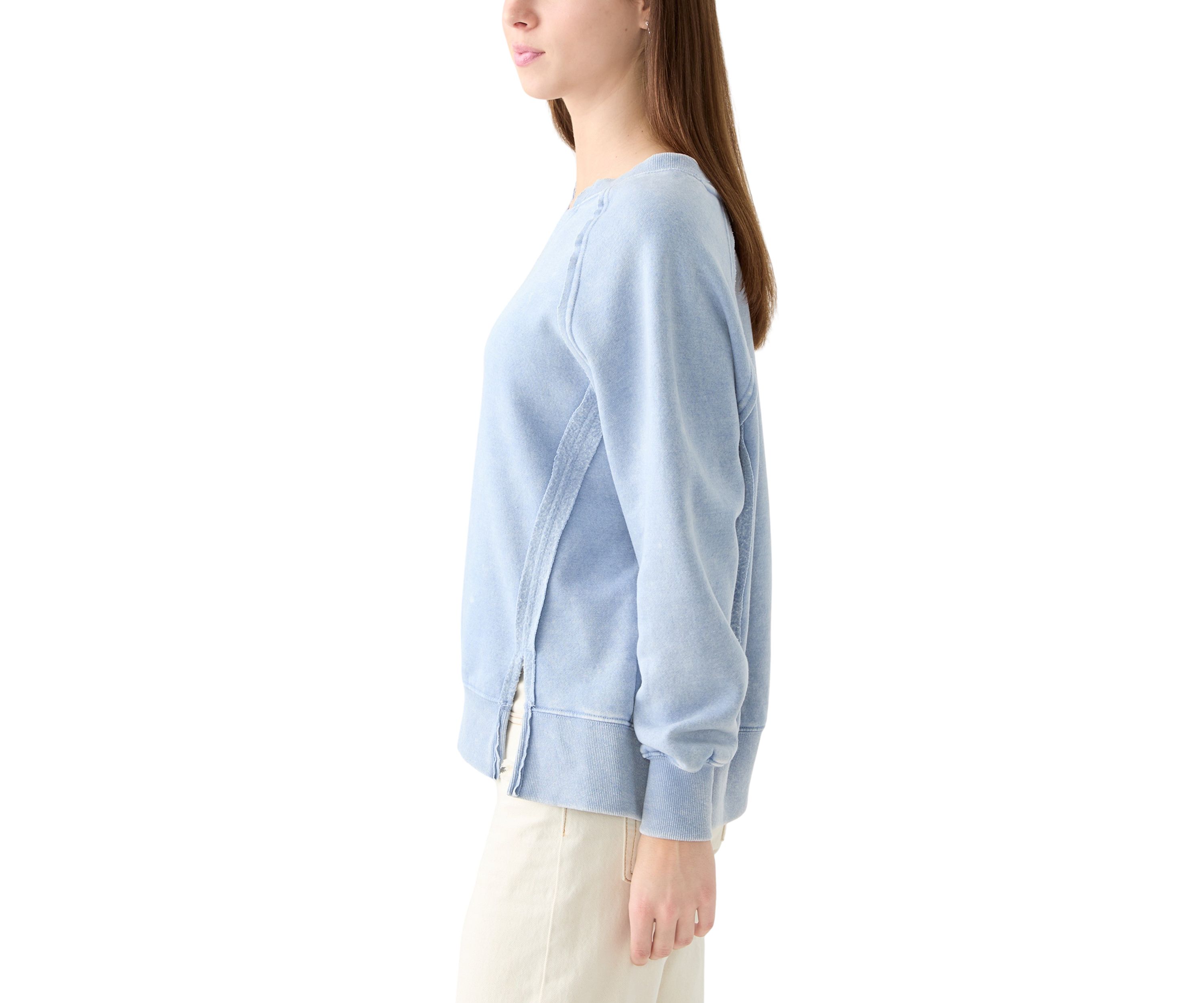 Womens Comfy Fleece Mineral Wash Sweater