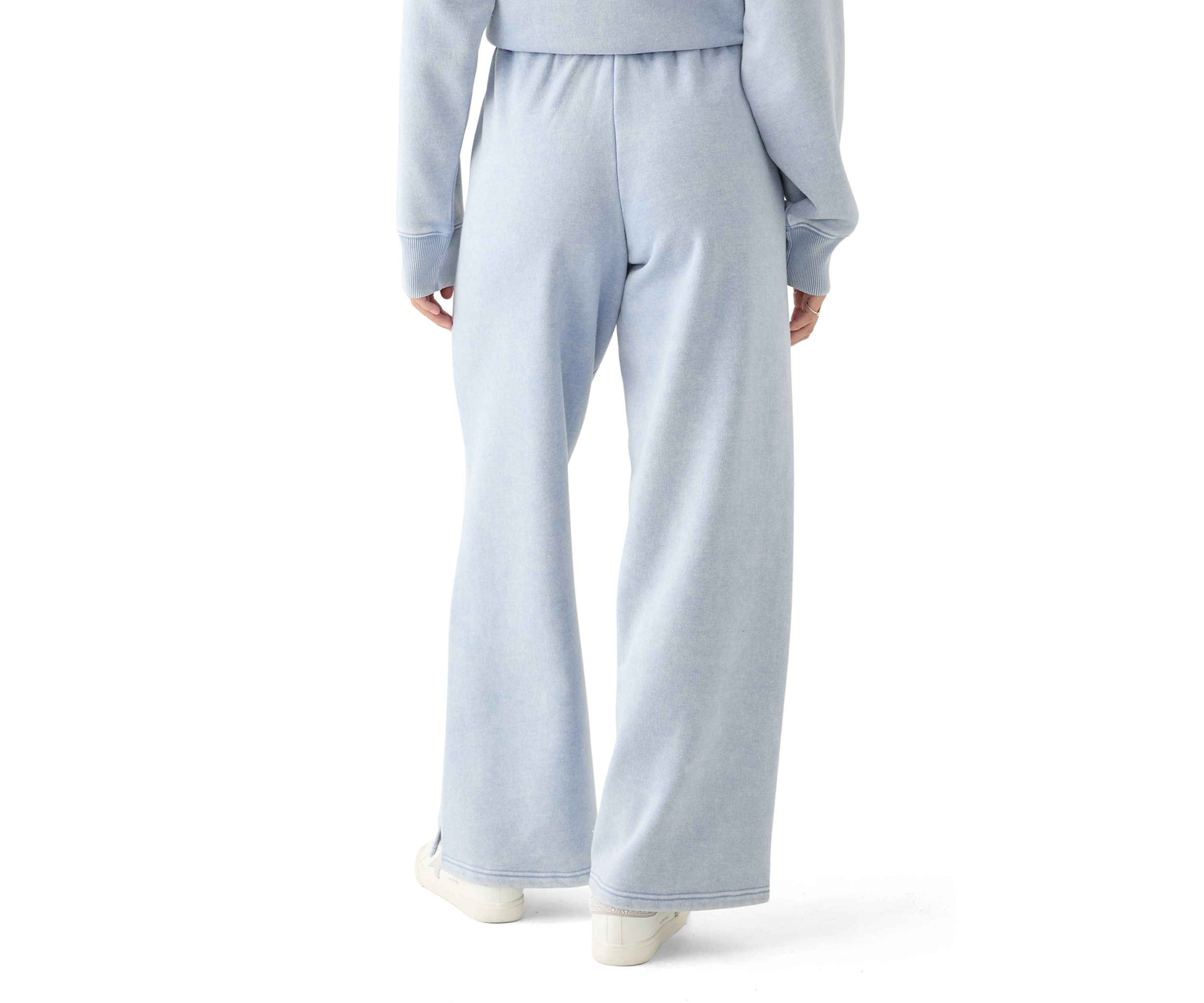 Comfy Fleece Wide Leg Pants with Garment Dye 
