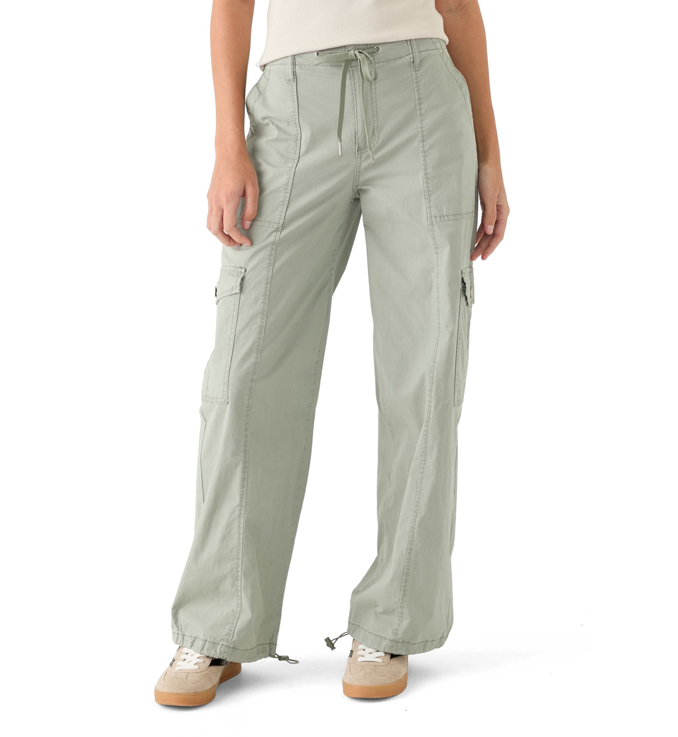 Womens Wide Leg Toggle Pants