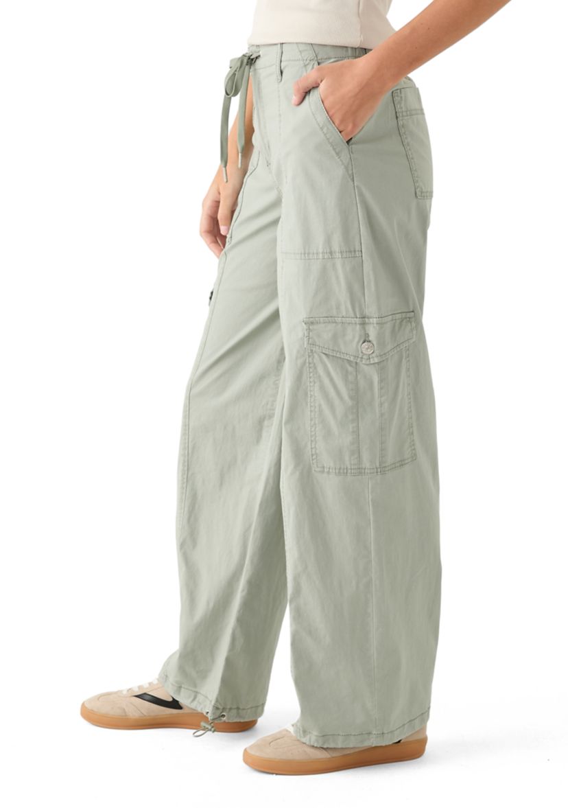 Womens Wide Leg Toggle Pants
