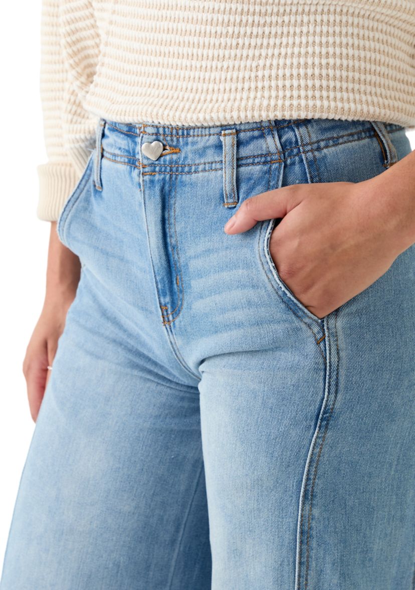 Womens Wide Leg High Rise Jeans