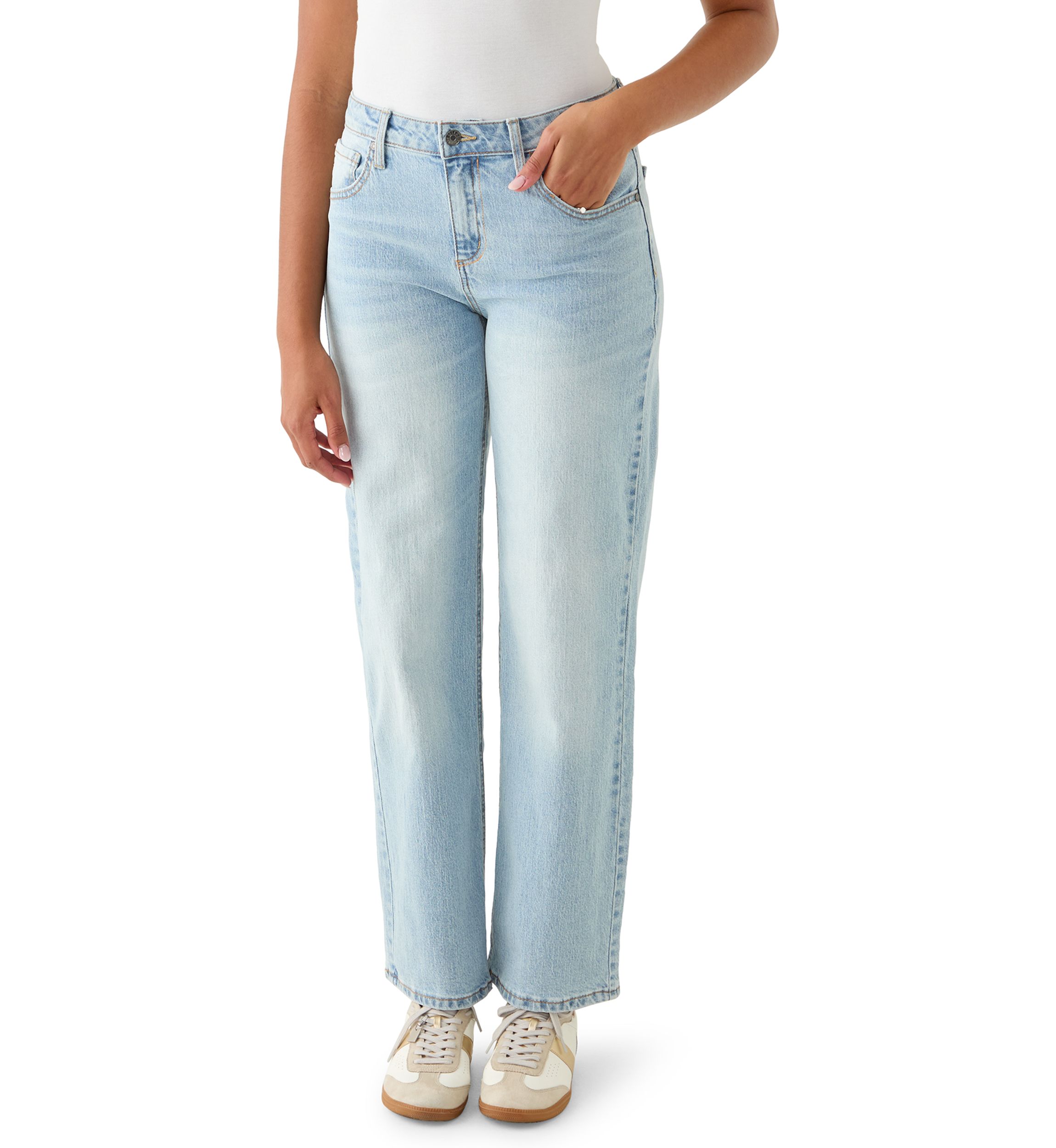Womens Wide-Leg High Rise Jeans
