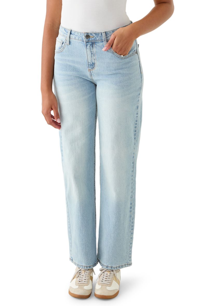 Womens Wide-Leg High Rise Jeans