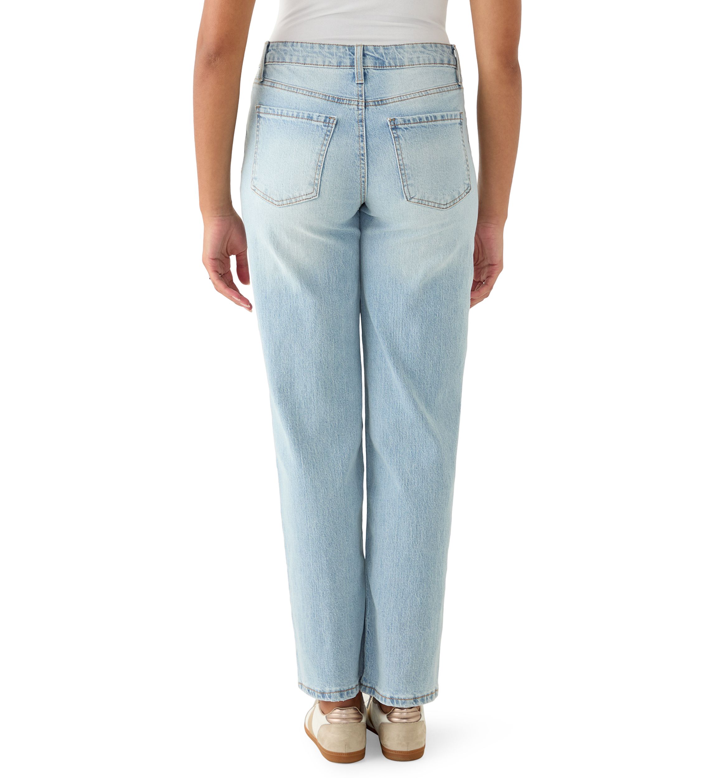 Womens Wide-Leg High Rise Jeans