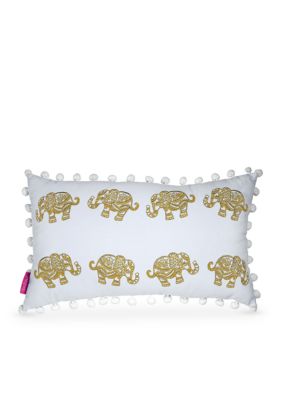 elephant sequin pillow