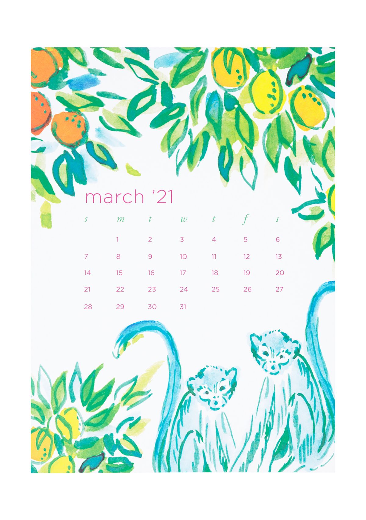Sunny Days Ahead Desk Calendar
