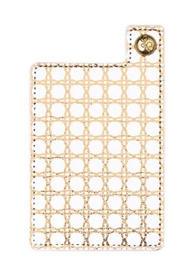 Expandable Phone Pocket, Gold Metallic Caning