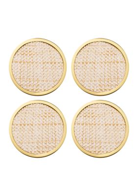 Raffia Coaster Set