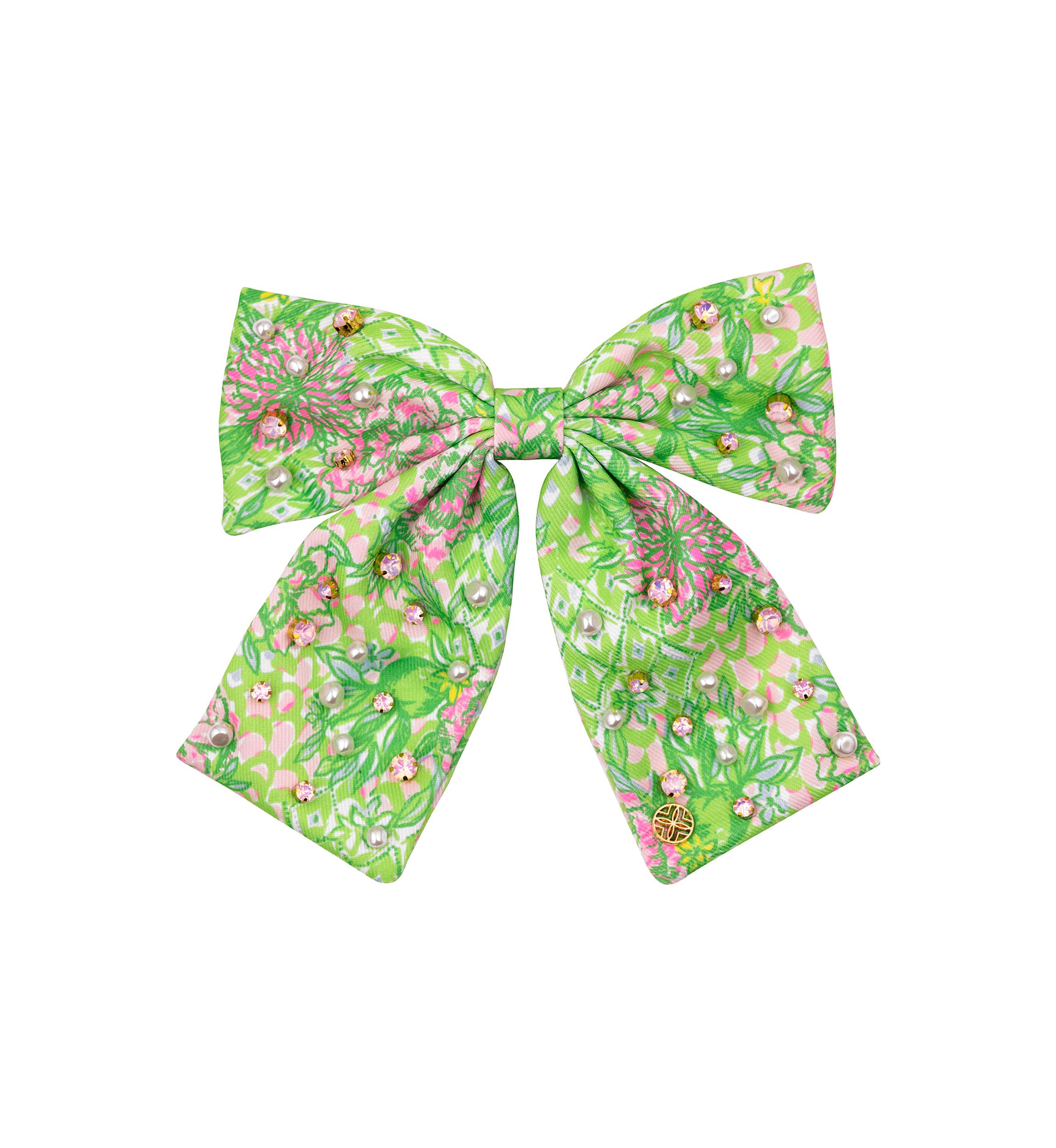 Lime Feeling Good Large Barrette Bow