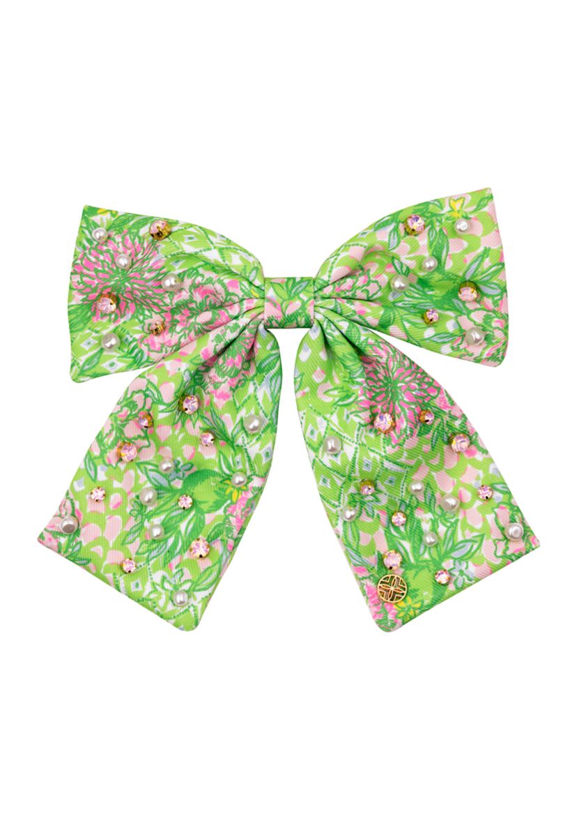 Lime Feeling Good Large Barrette Bow