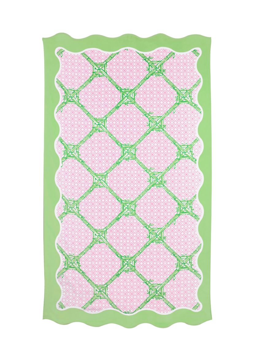 Butterfly Trellis Scalloped Beach Towel